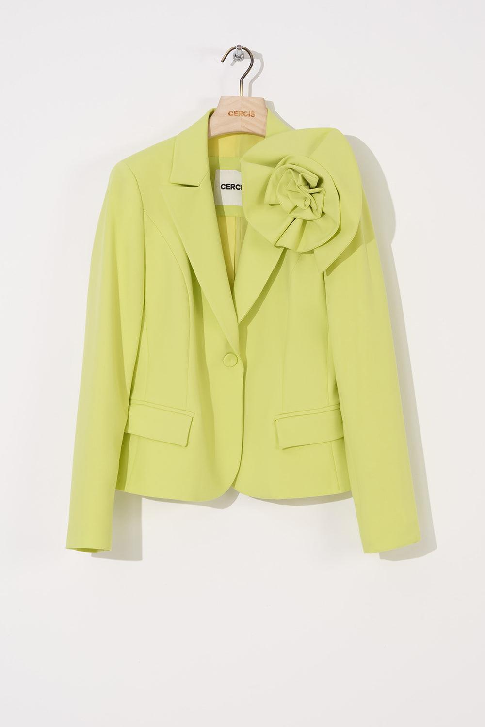 Drape Gül Detaylı Blazer Ceket - Eser Giyim