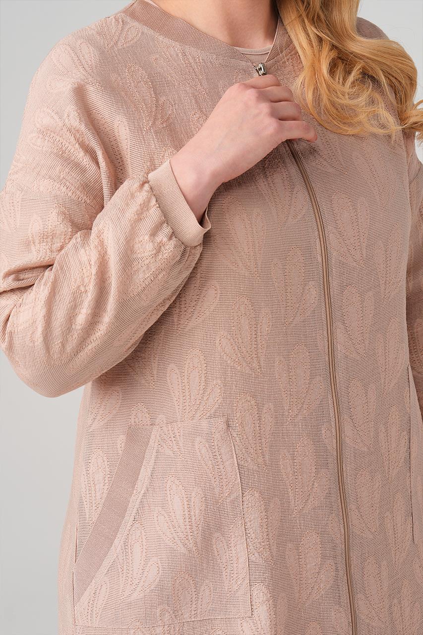 Leaf Jacquard Zippered Plus Size Cap