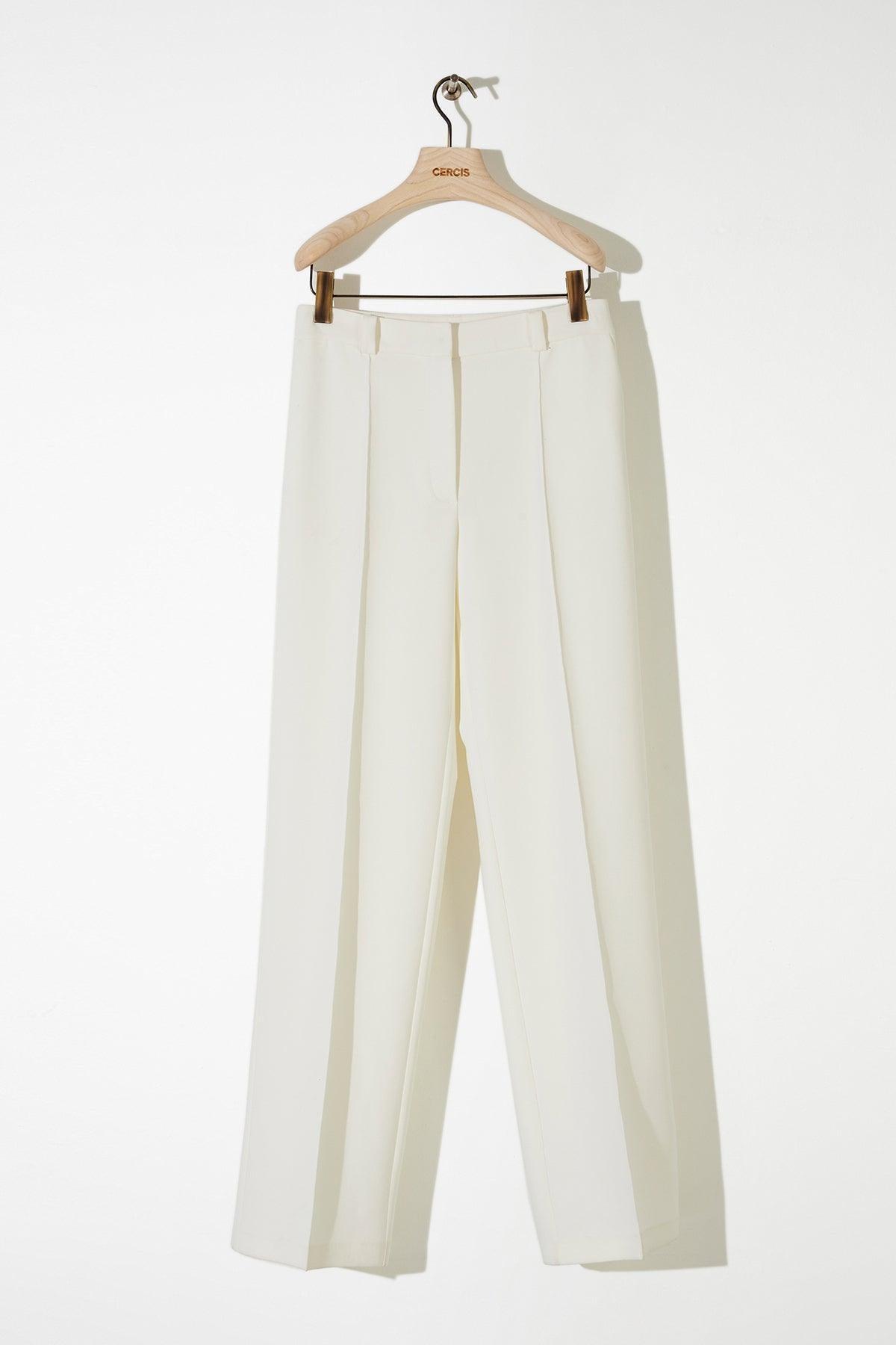 Düz Kesim Yüksek Bel Nervürlü Kadın Pantolon - Eser Giyim