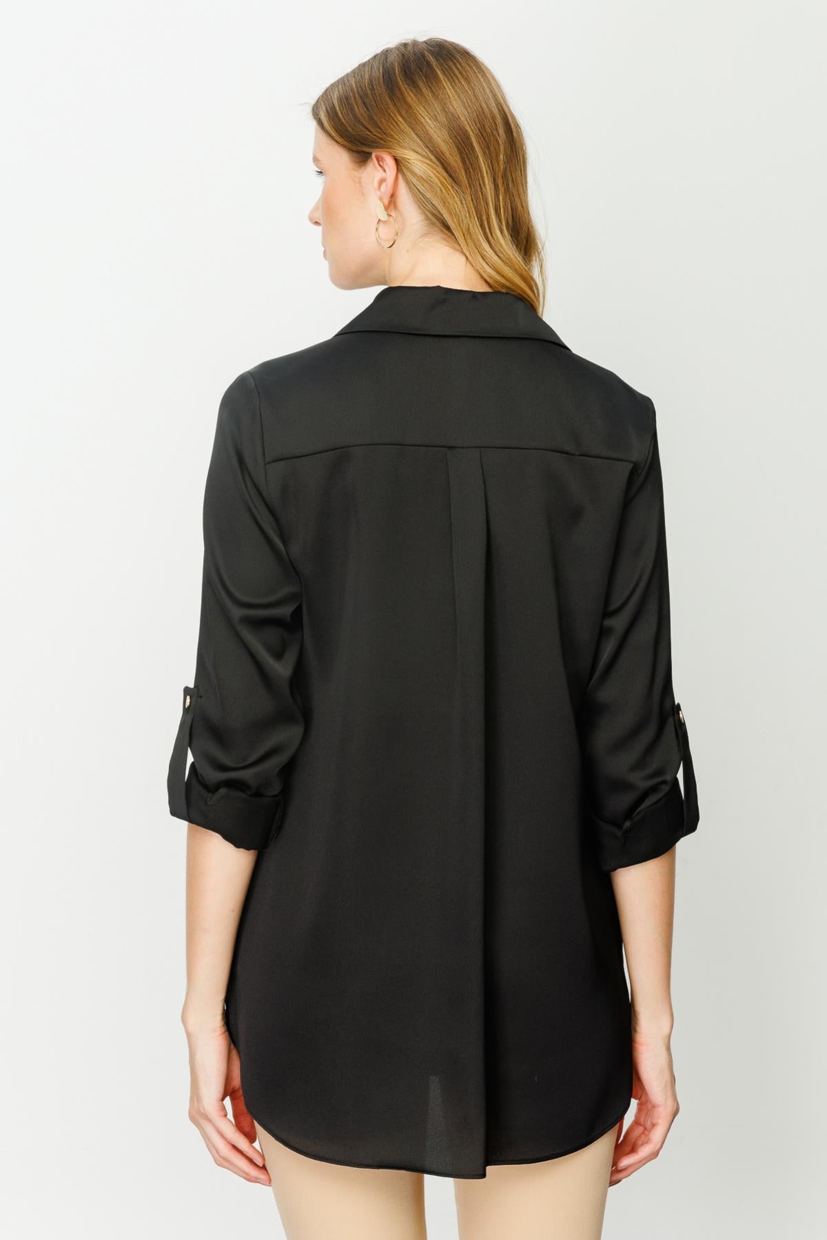 Satin Two Pocket Women's Shirt