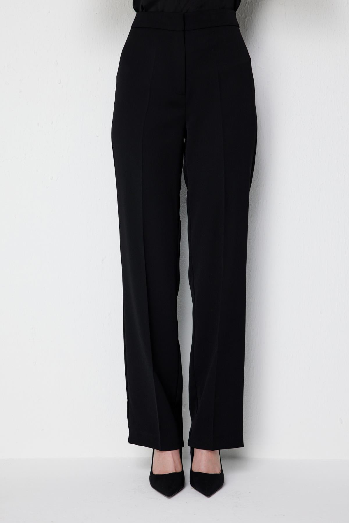 Yüksek Bel Boru Paça Pantolon