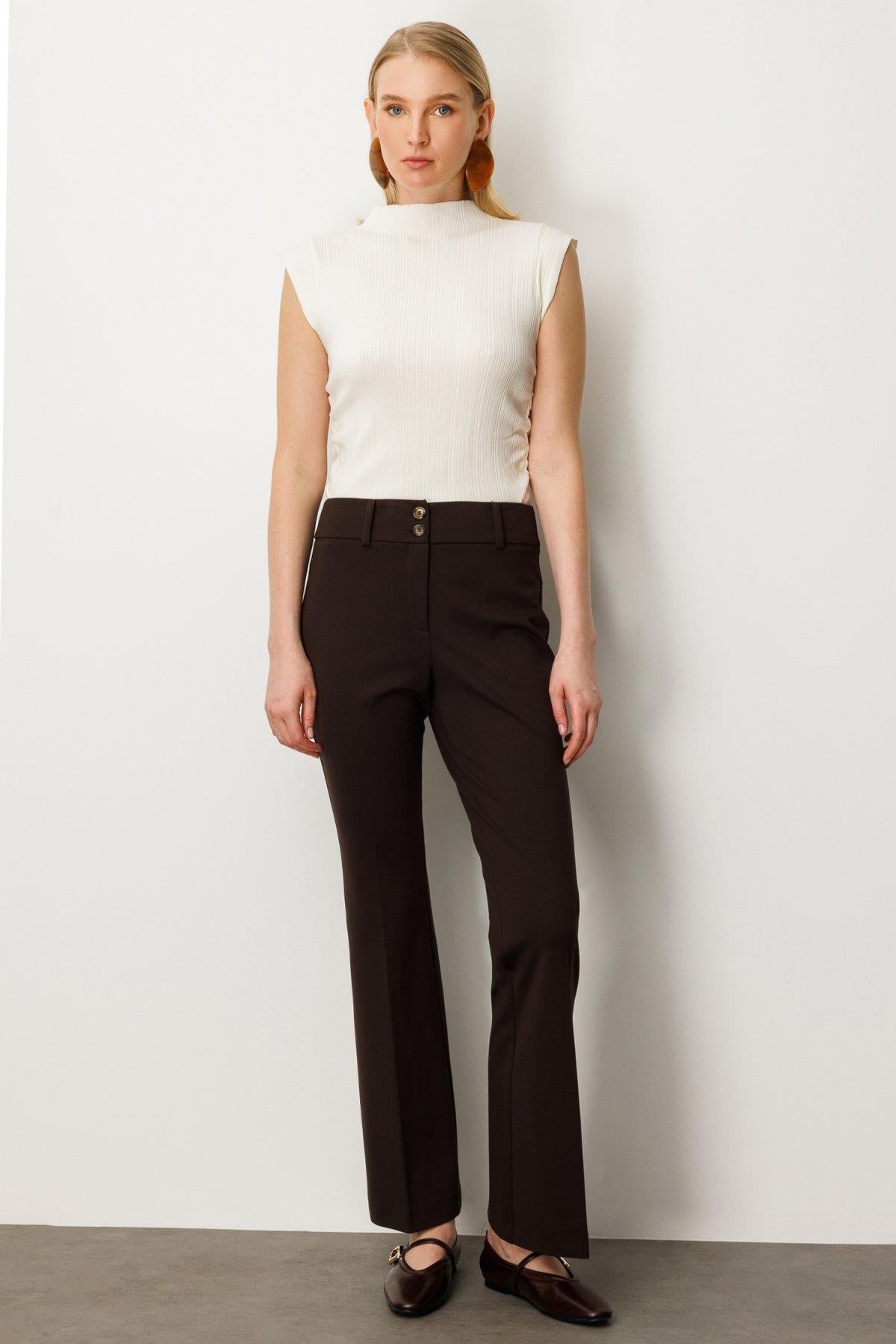 Bell-bottomed Pocketless Trousers
