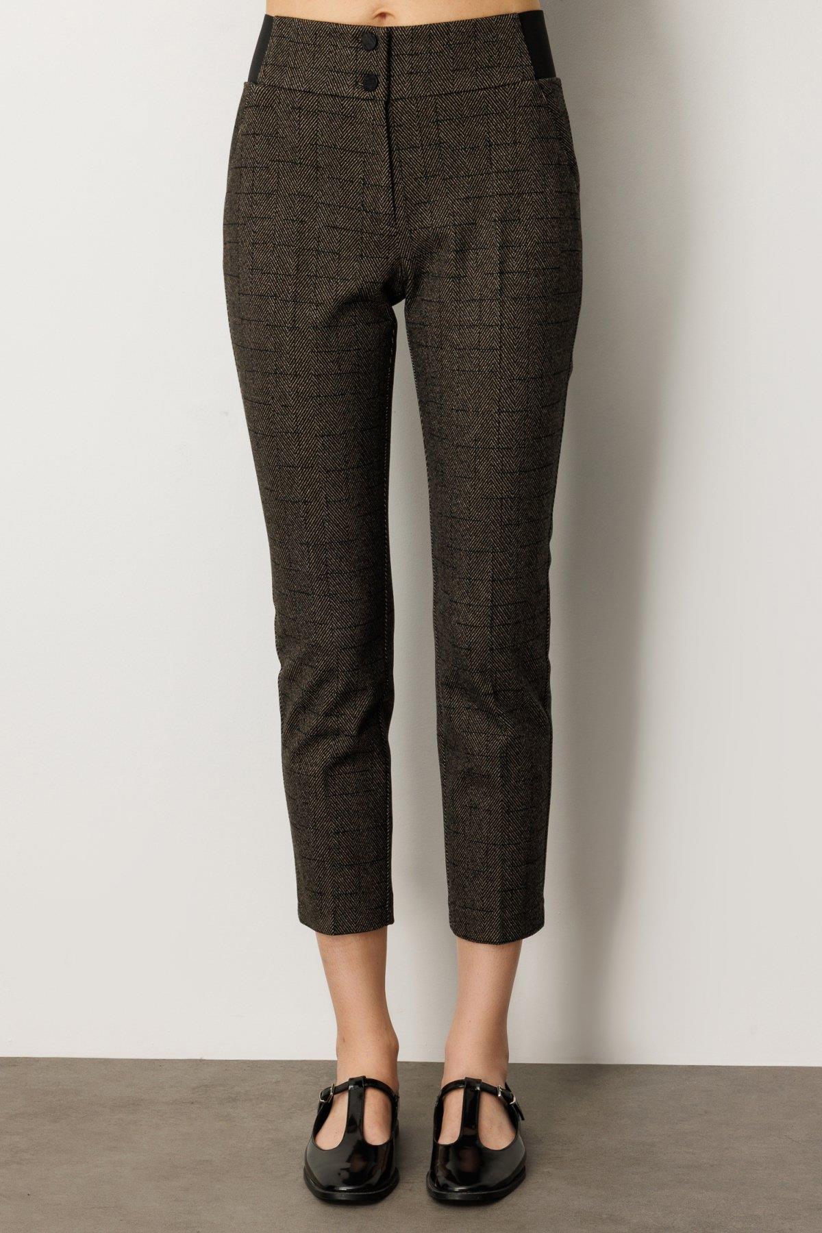 High Waist Skinny Leg Trousers