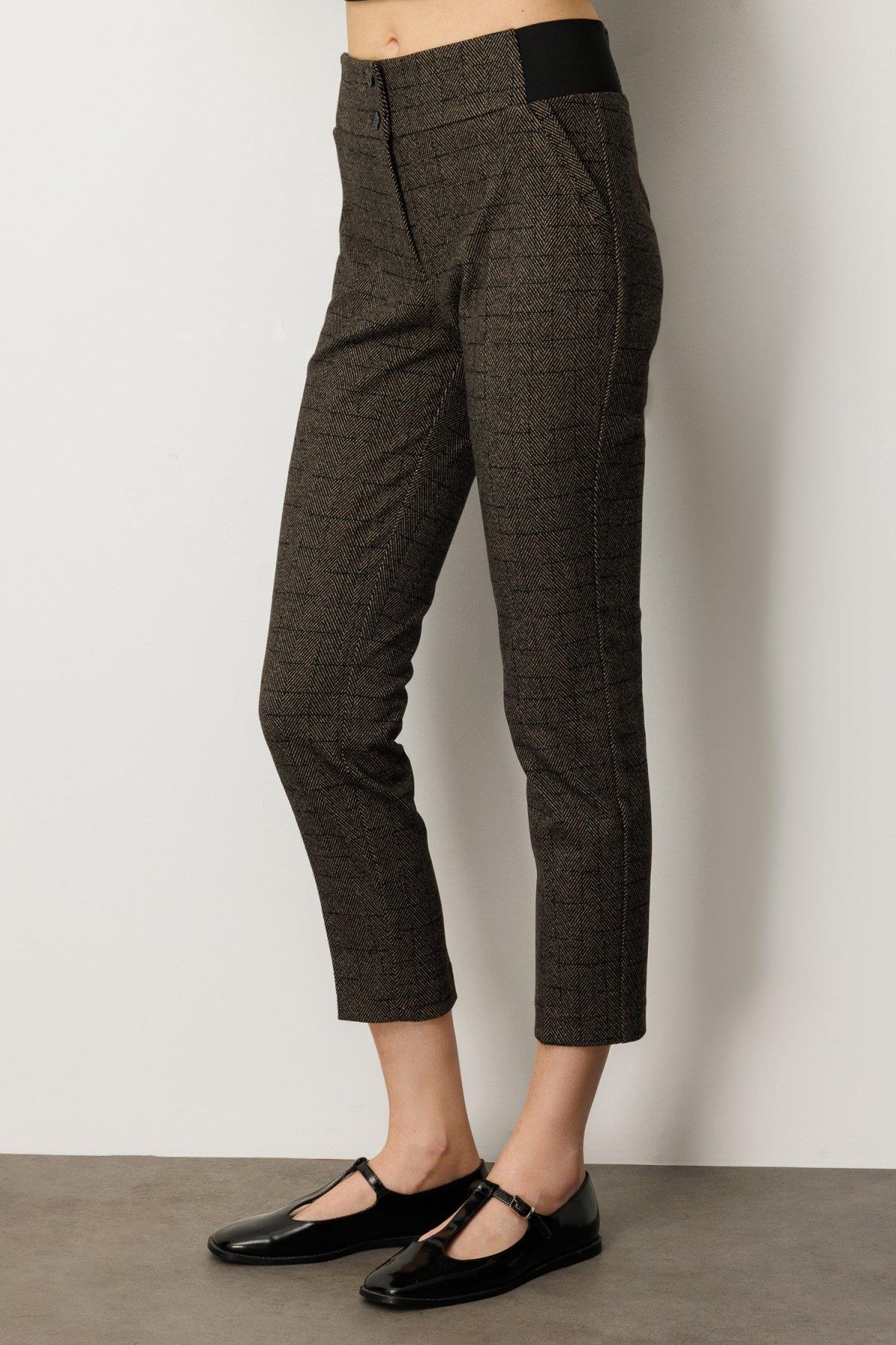 High Waist Skinny Leg Trousers