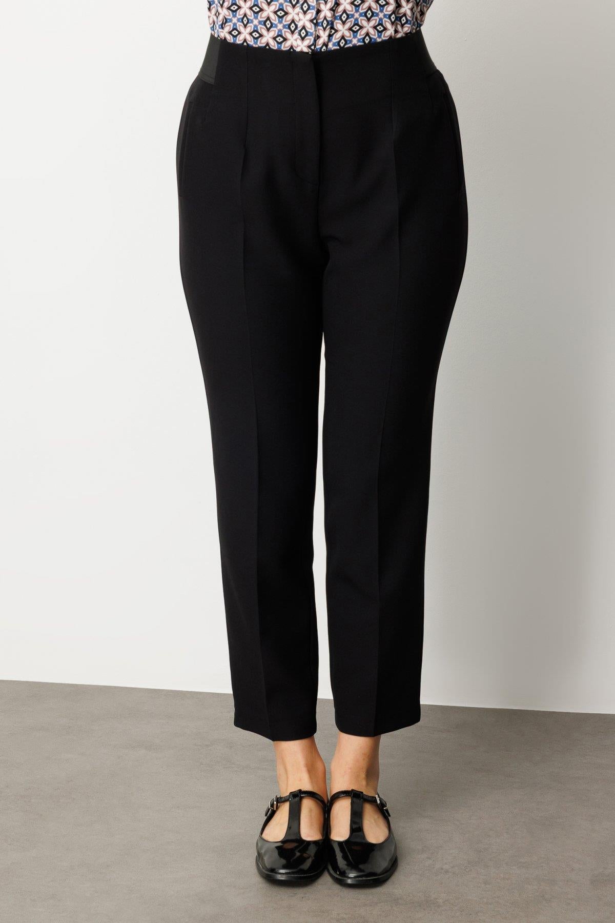 Plus Size Trousers with Thick Elastic Waistband
