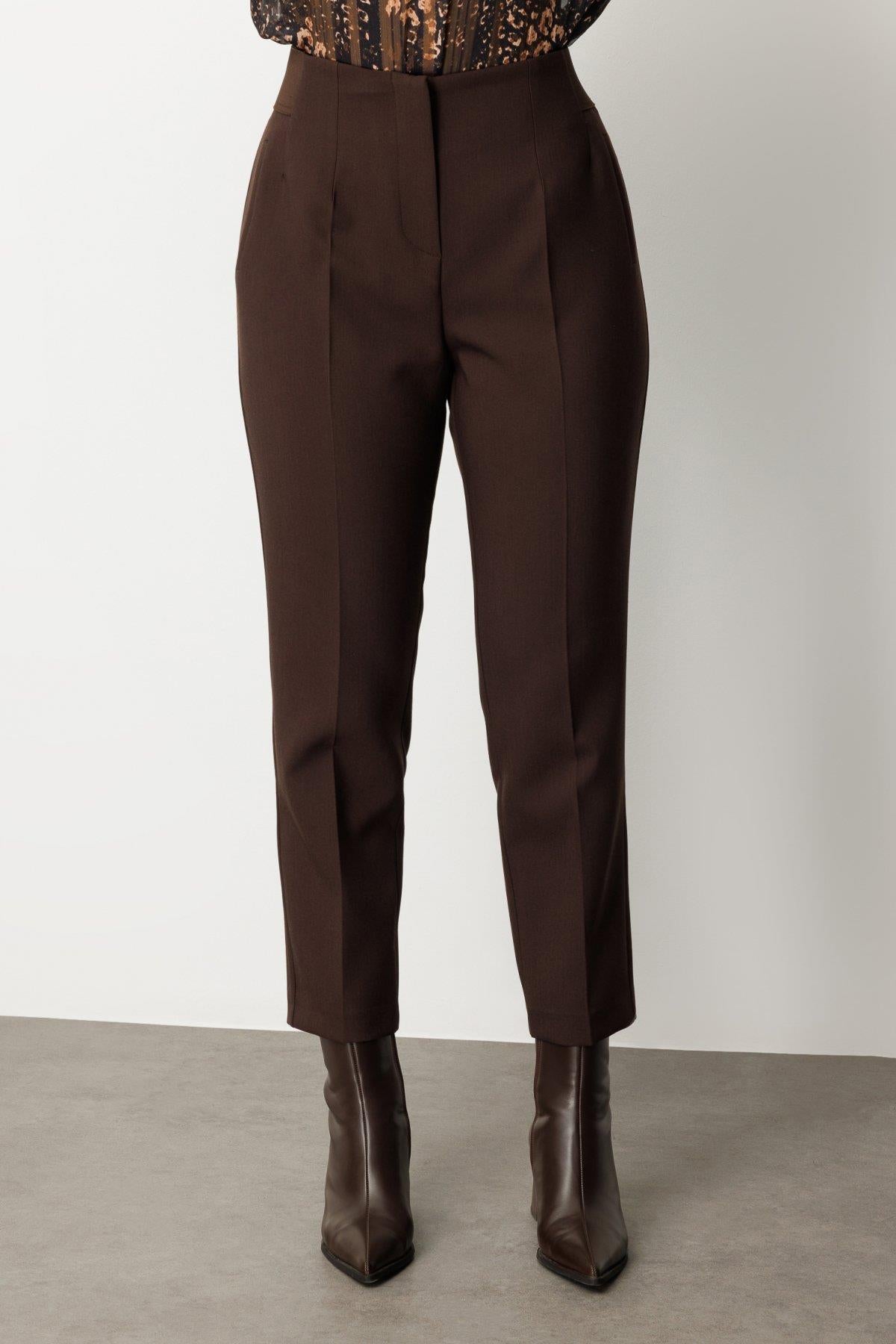 Plus Size Trousers with Thick Elastic Waistband