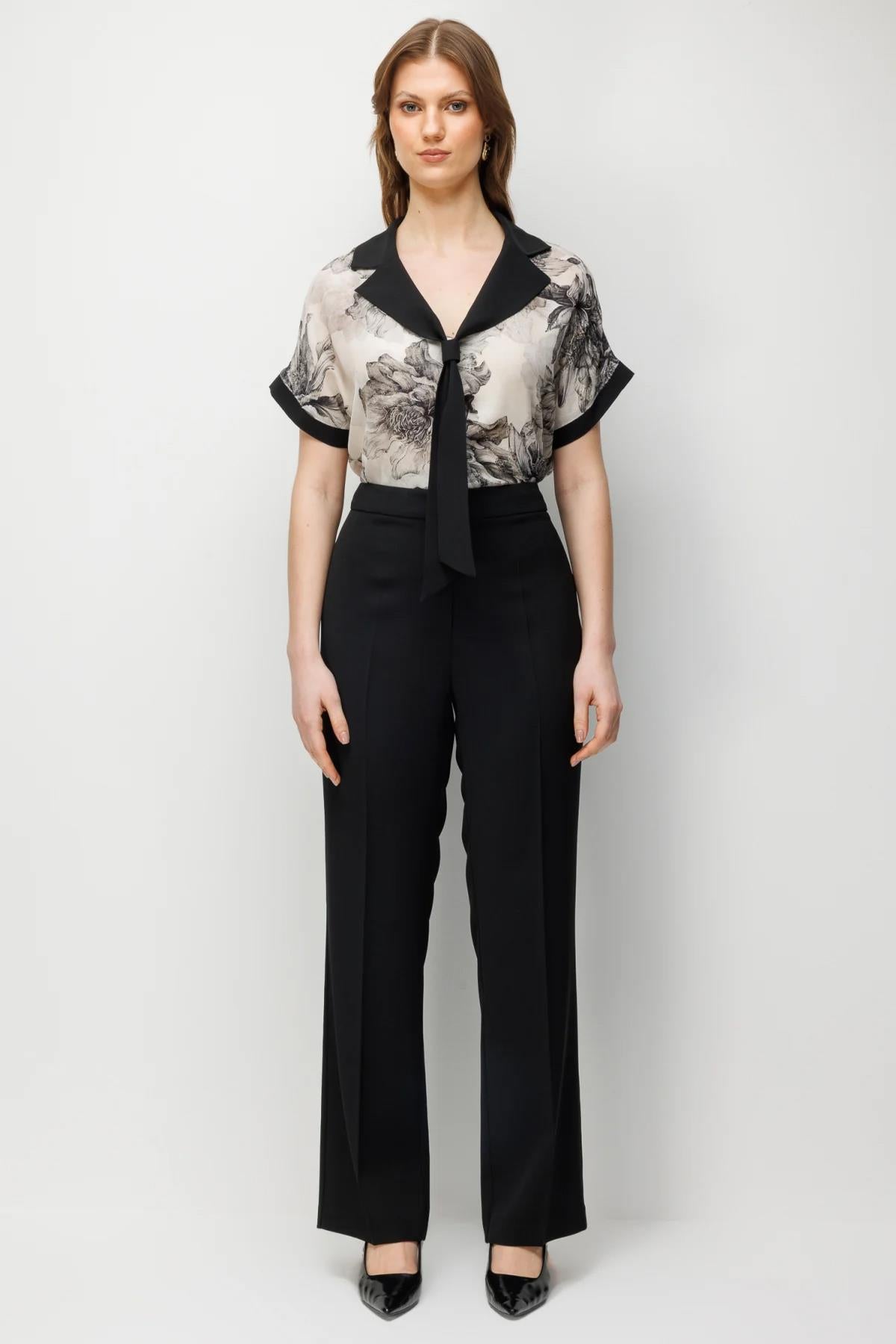 Yüksek Bel Bol Paça Büyük Beden Pantolon