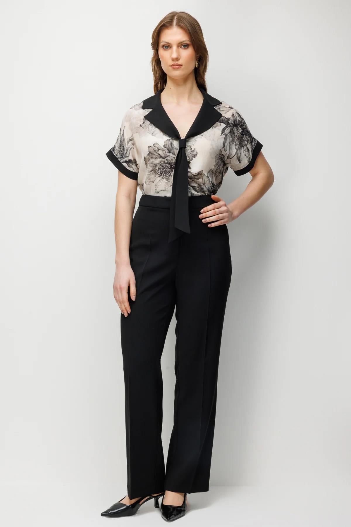 Yüksek Bel Bol Paça Büyük Beden Pantolon