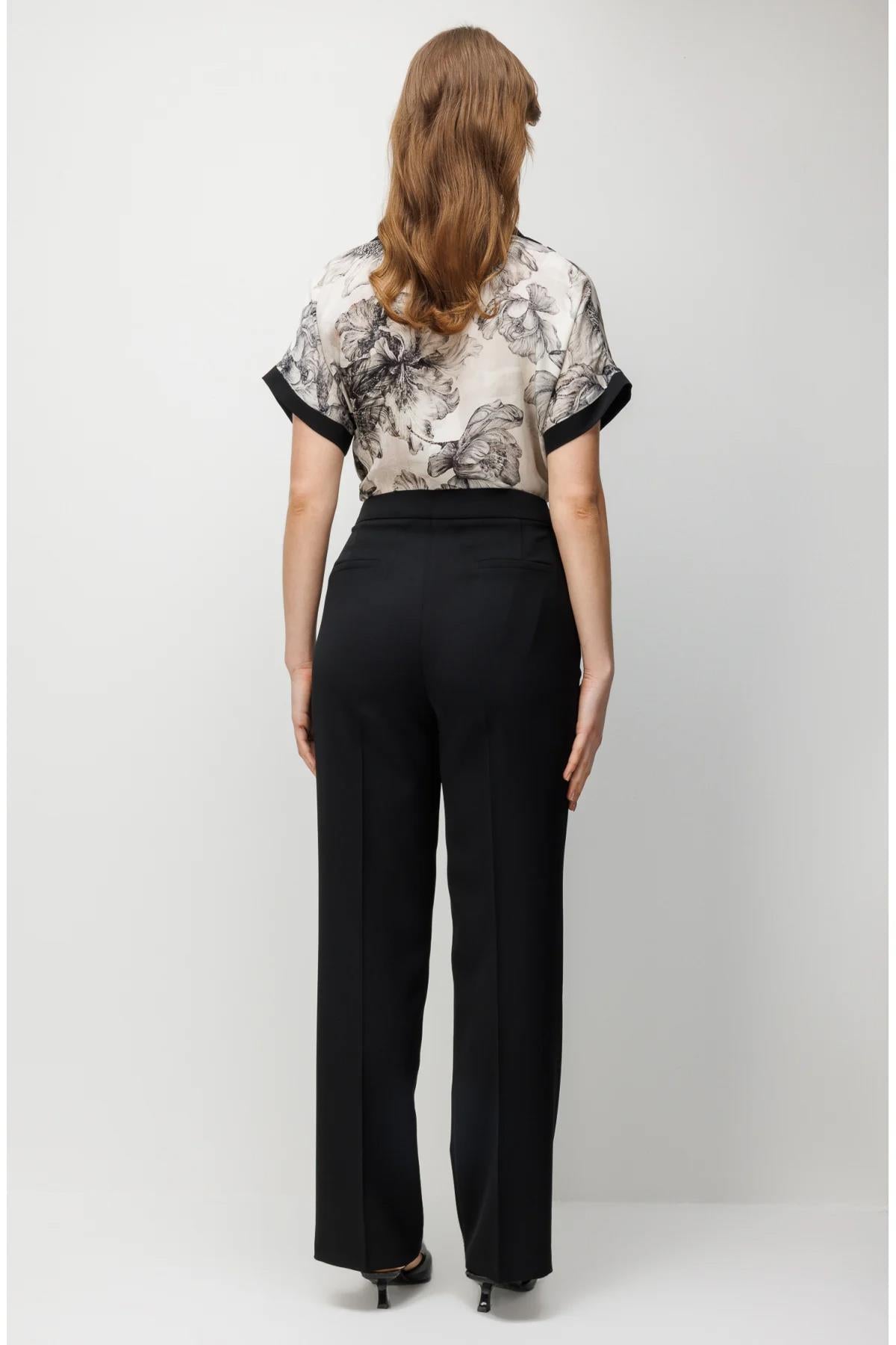 Yüksek Bel Bol Paça Büyük Beden Pantolon