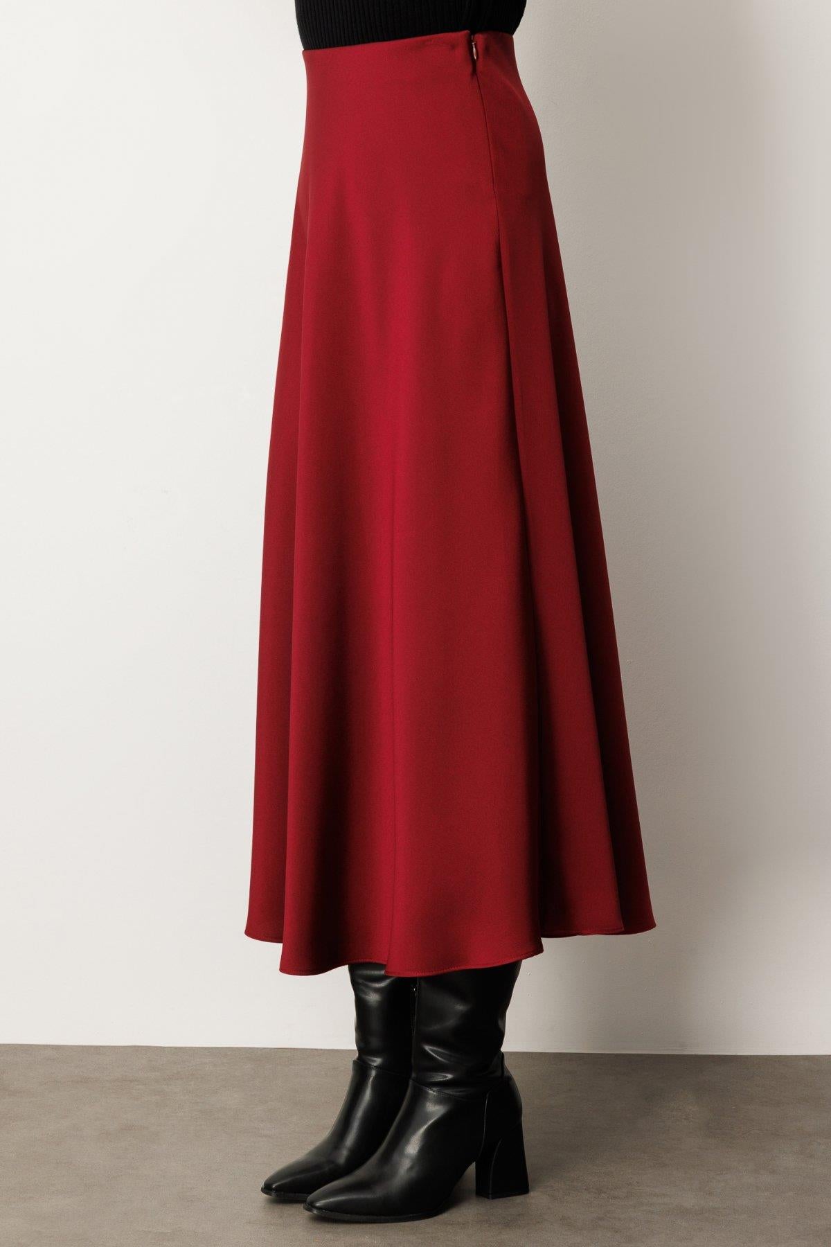 High Waist Maxi Satin Skirt