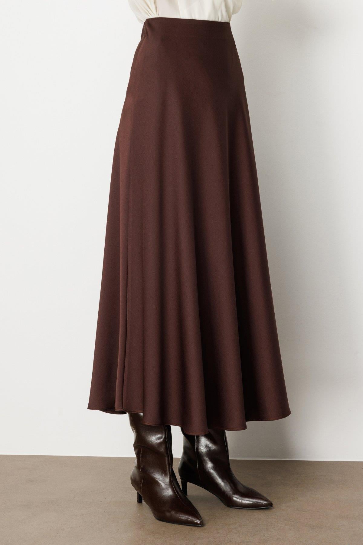 High Waist Maxi Satin Skirt