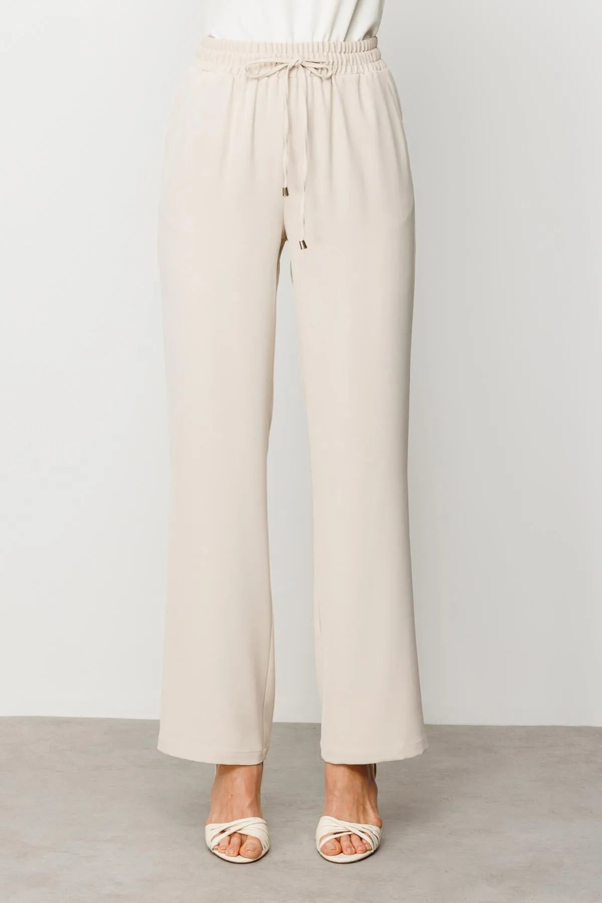 بنطلون كريب واسع الساق