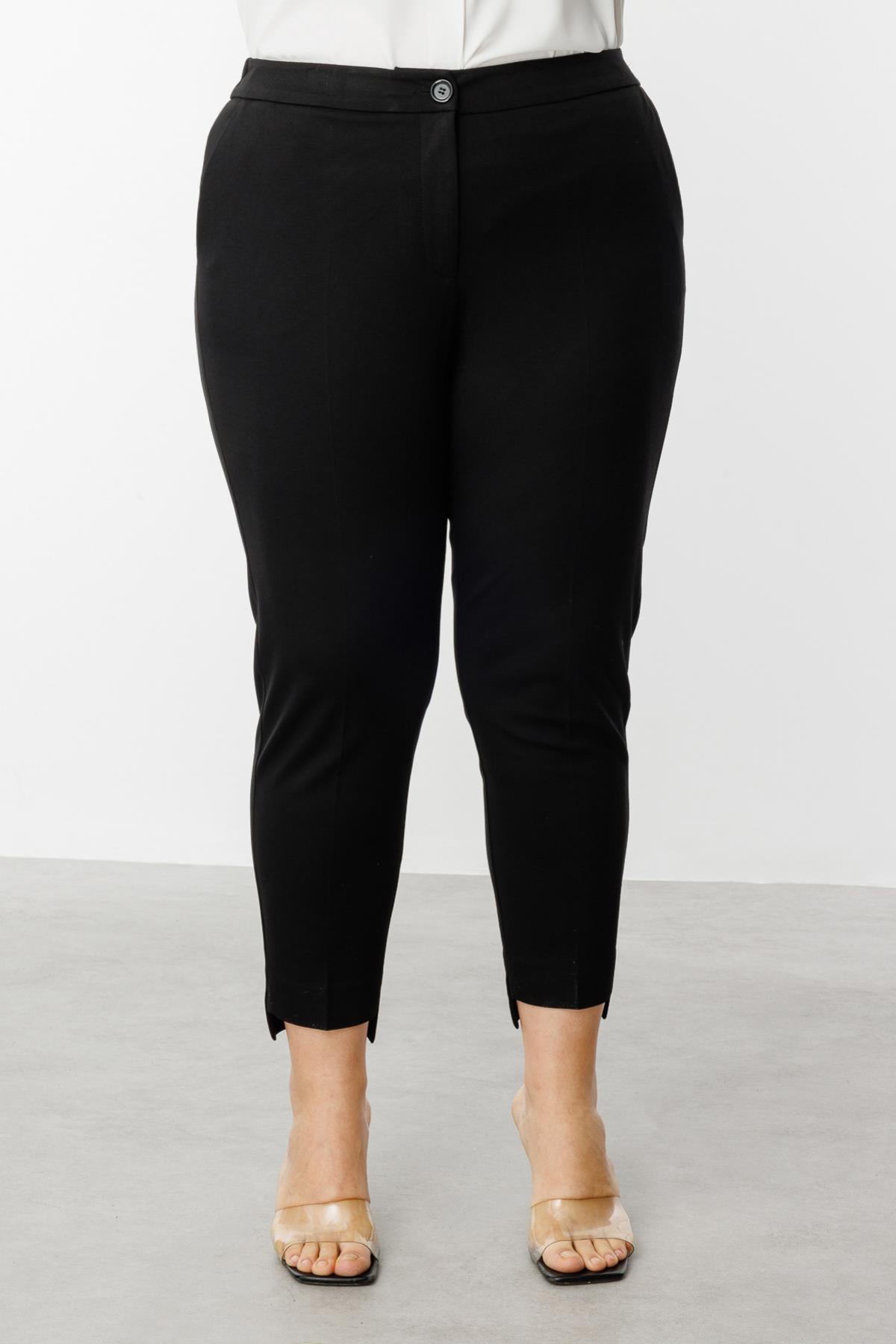 Elastic Waist Skinny Leg Plus Size Trousers