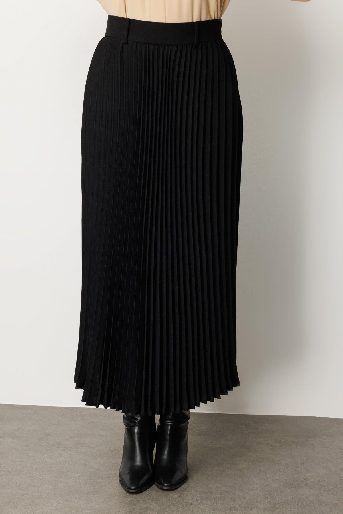 Piliseli Maksi Boy Büyük Beden Etek