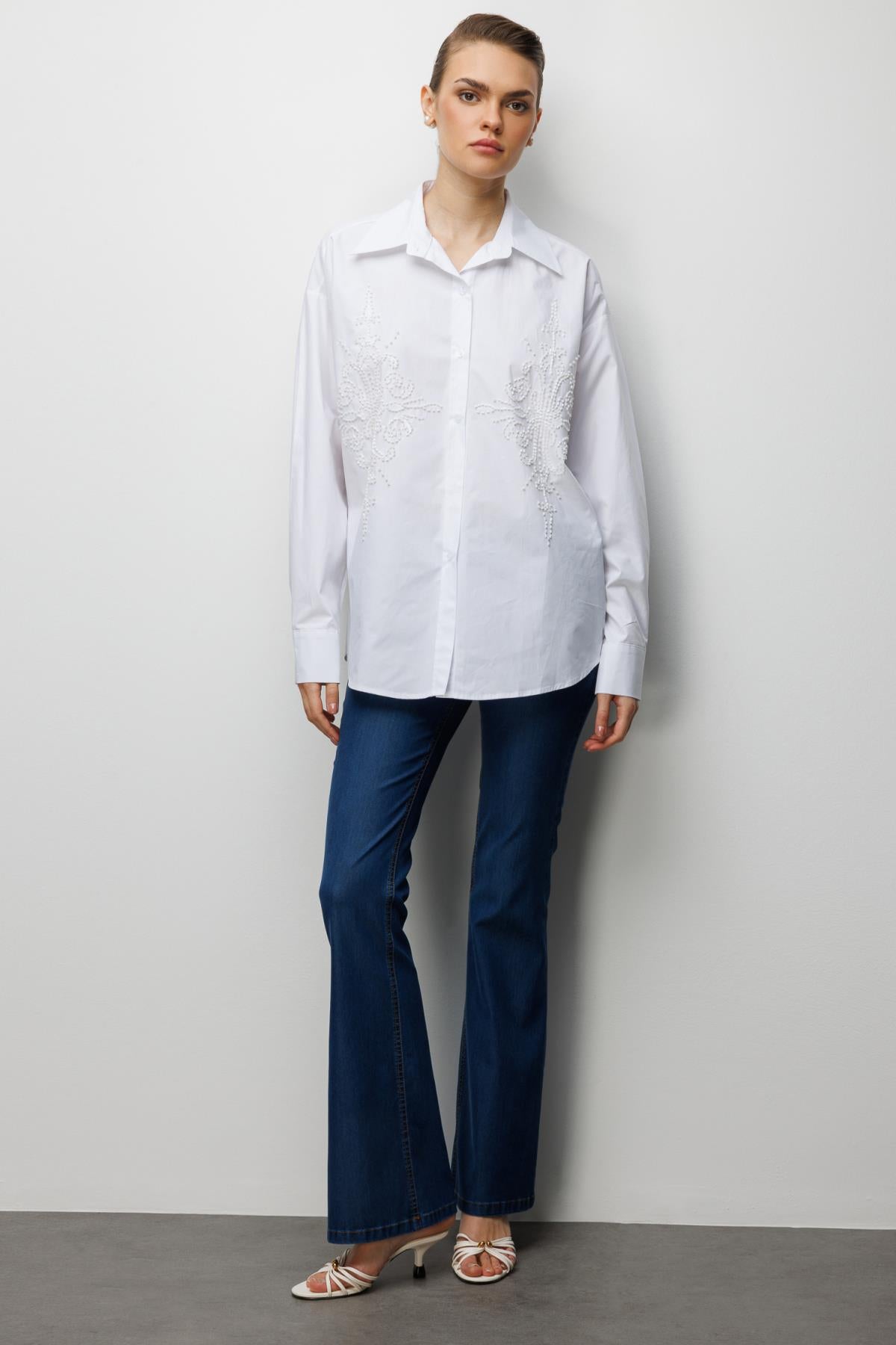 Beaded Oversize Shirt