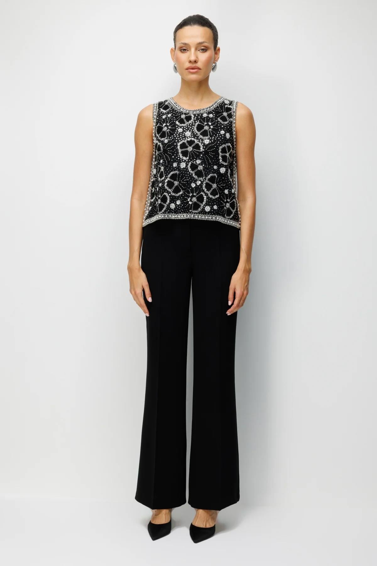 Sequin and Stone Embellished Blouse