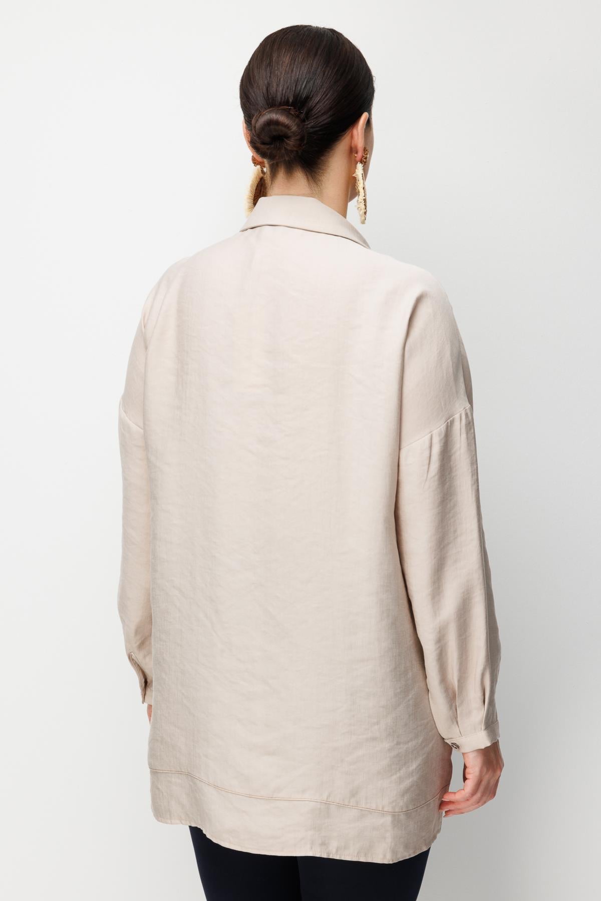 Plus Size Shirt with Pocket Detail