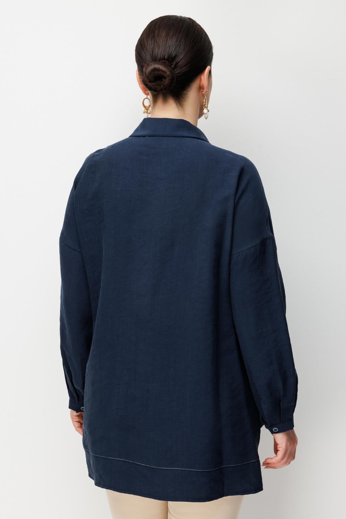 Plus Size Shirt with Pocket Detail