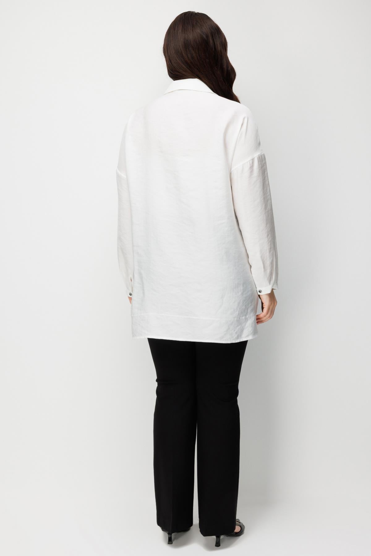 Plus Size Shirt with Pocket Detail
