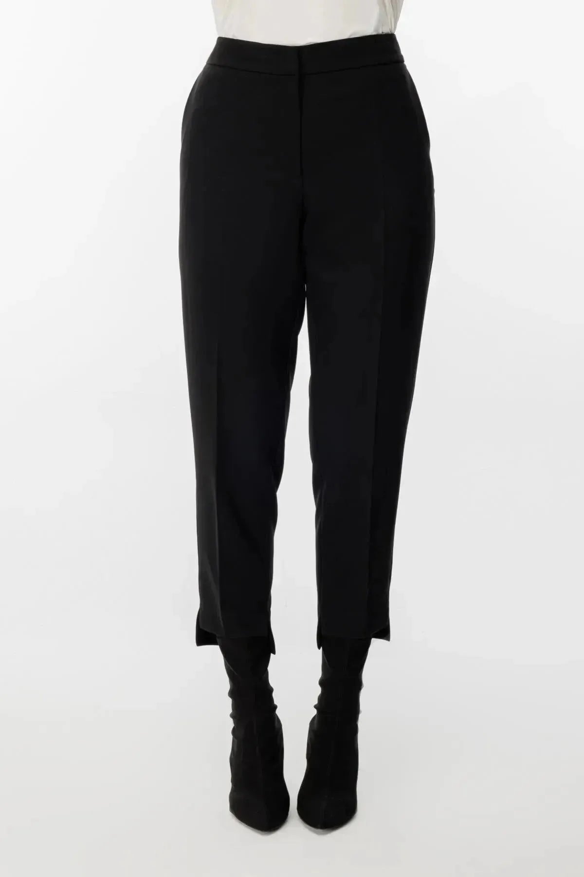 Beli Lastikli Asimetrik Paça Büyük Beden Pantolon