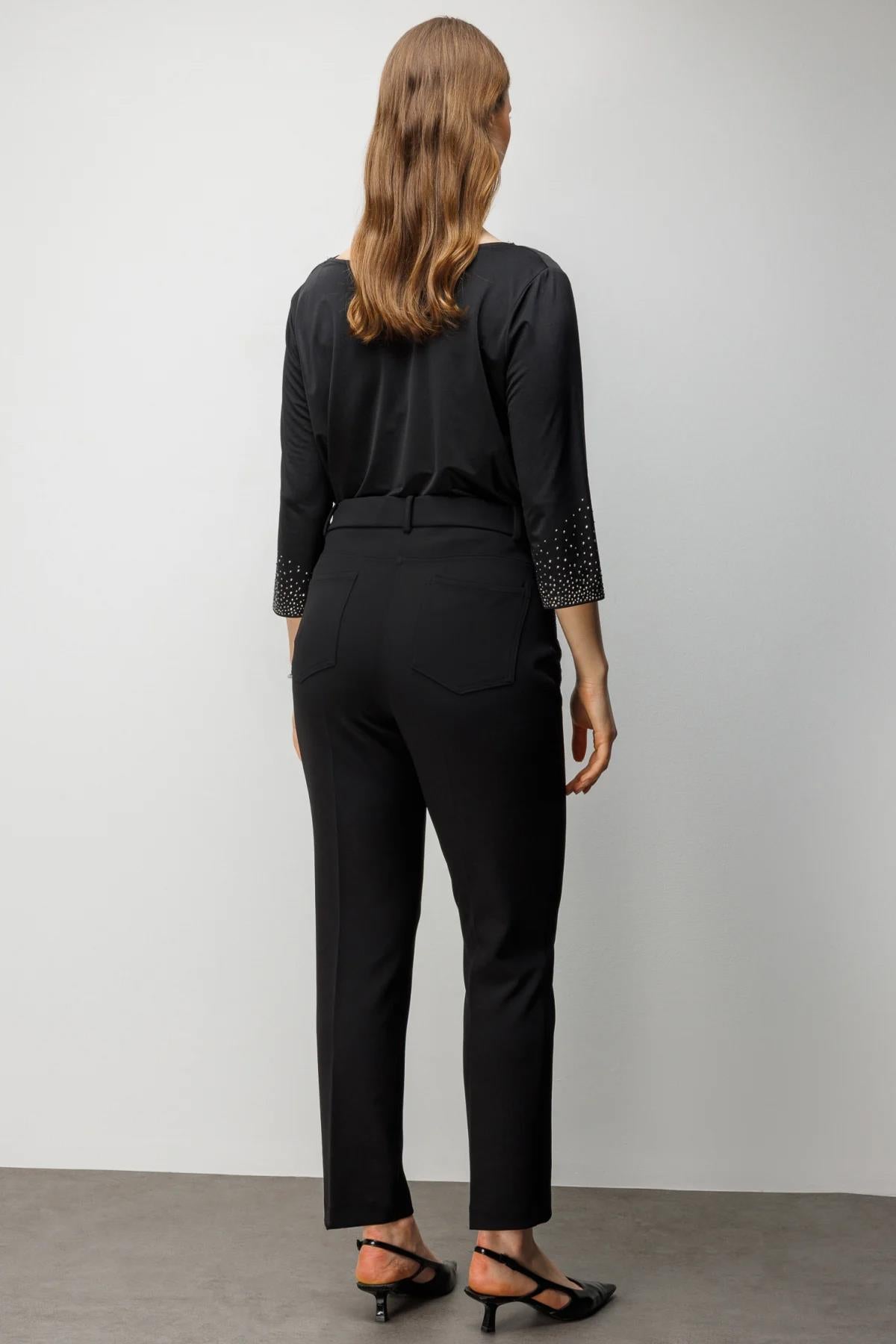 Cep Taş İşlemeli Dar Paça Büyük Beden Pantolon