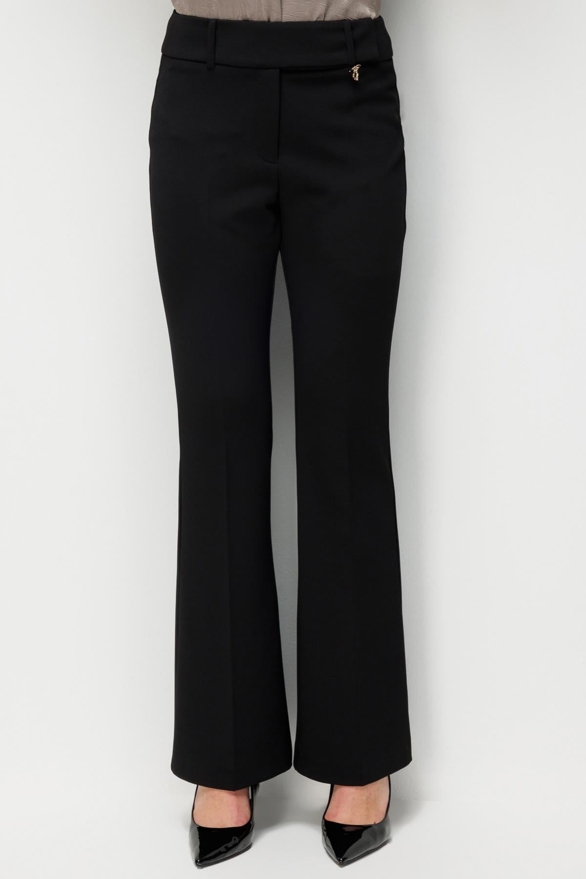 Metal Aksesuarlı İspanyol Paça Pantolon