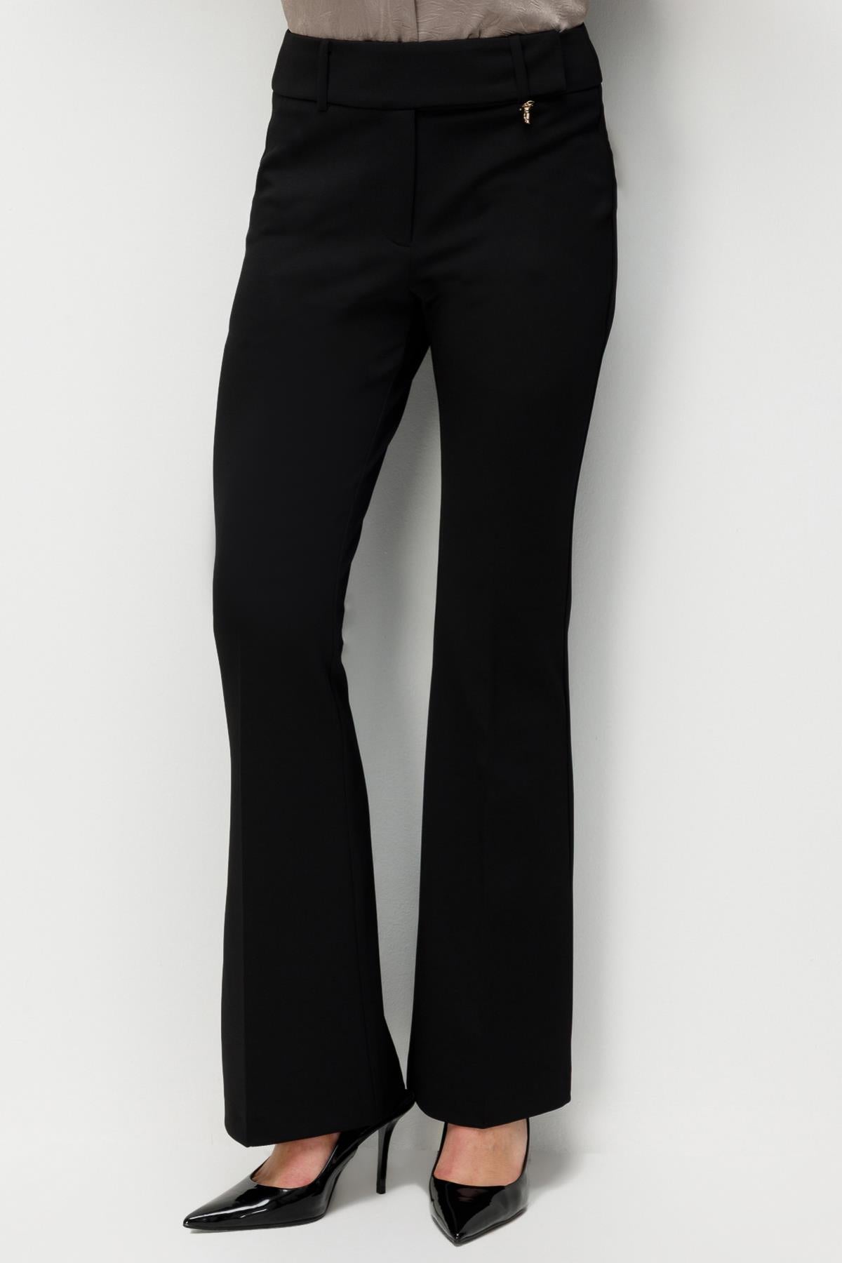 Metal Aksesuarlı İspanyol Paça Pantolon