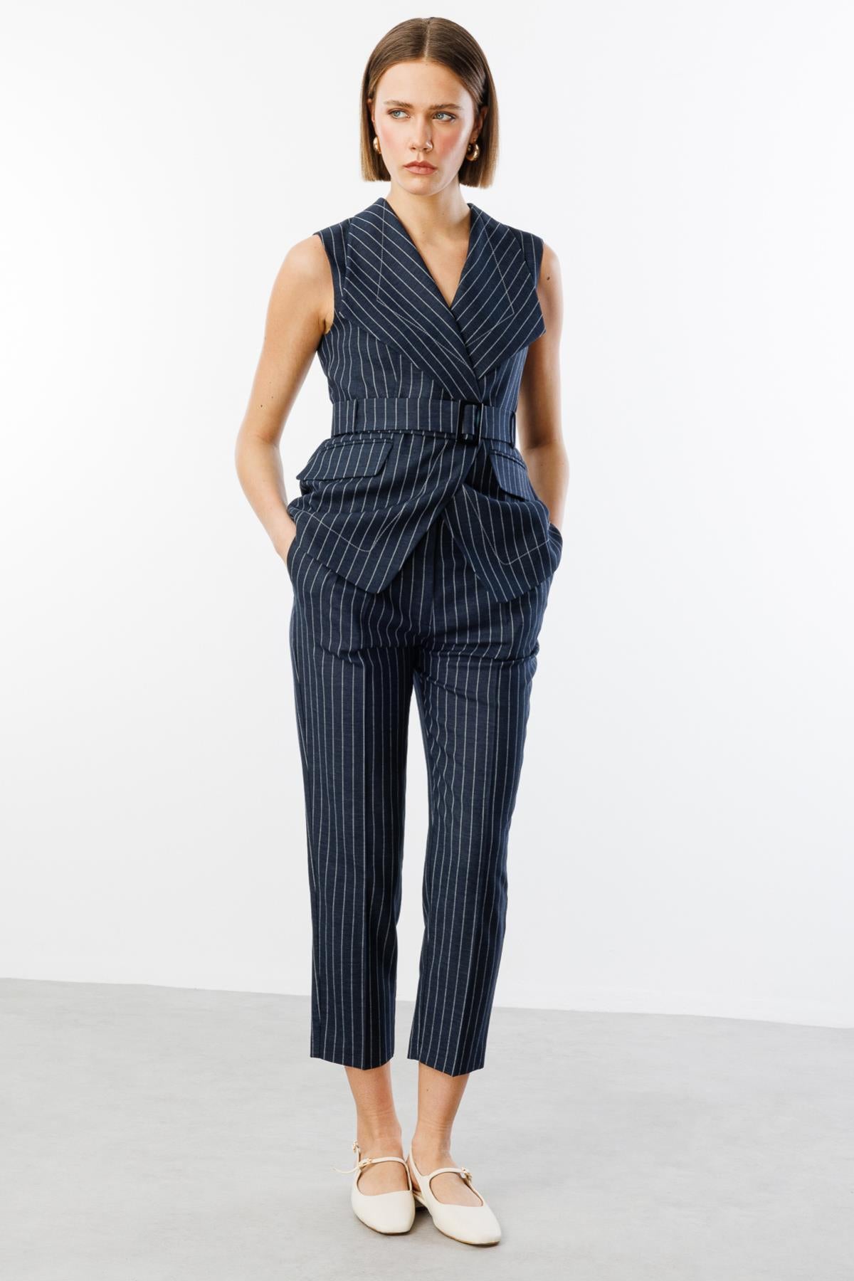 Striped Detailed Trousers