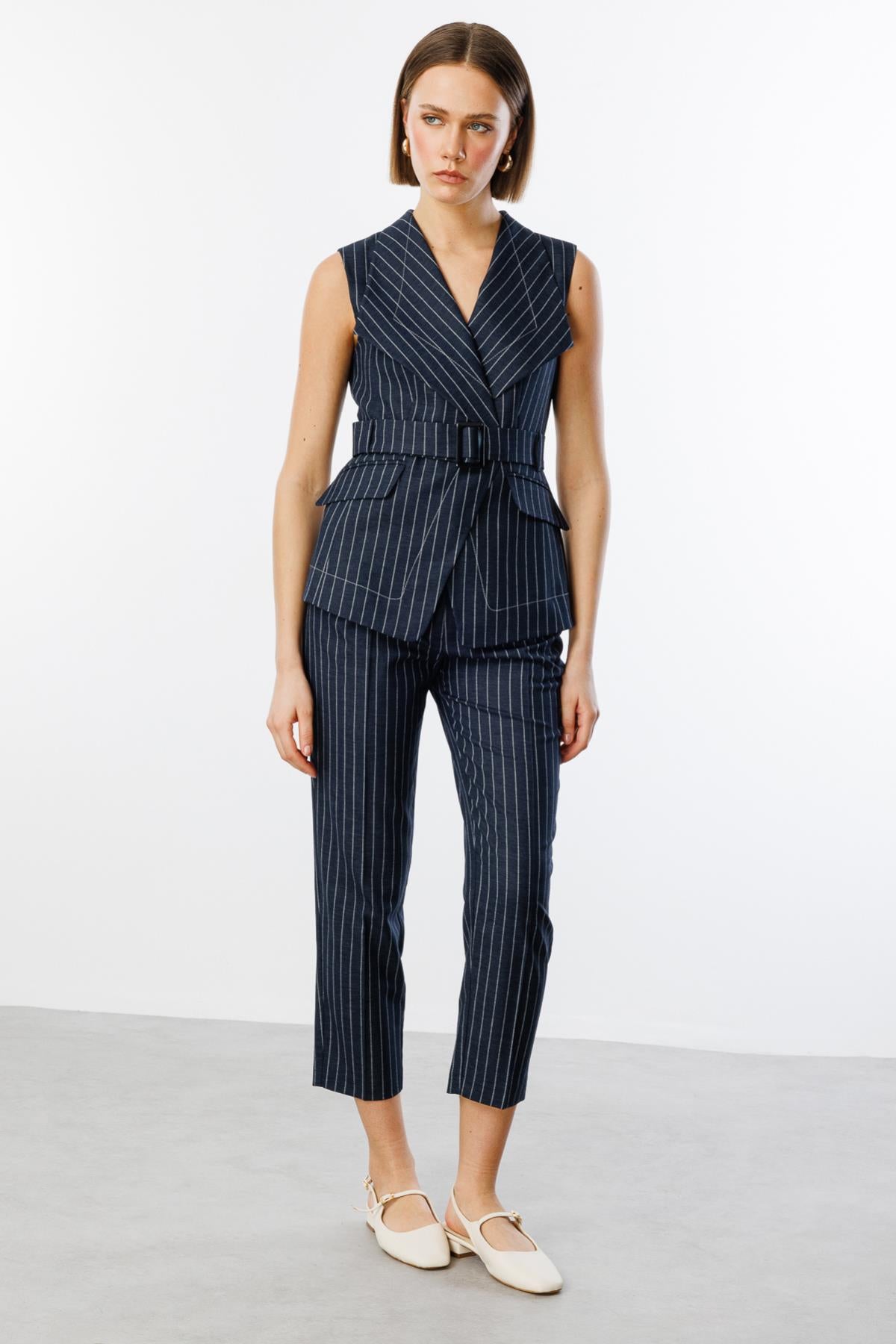 Striped Detailed Trousers