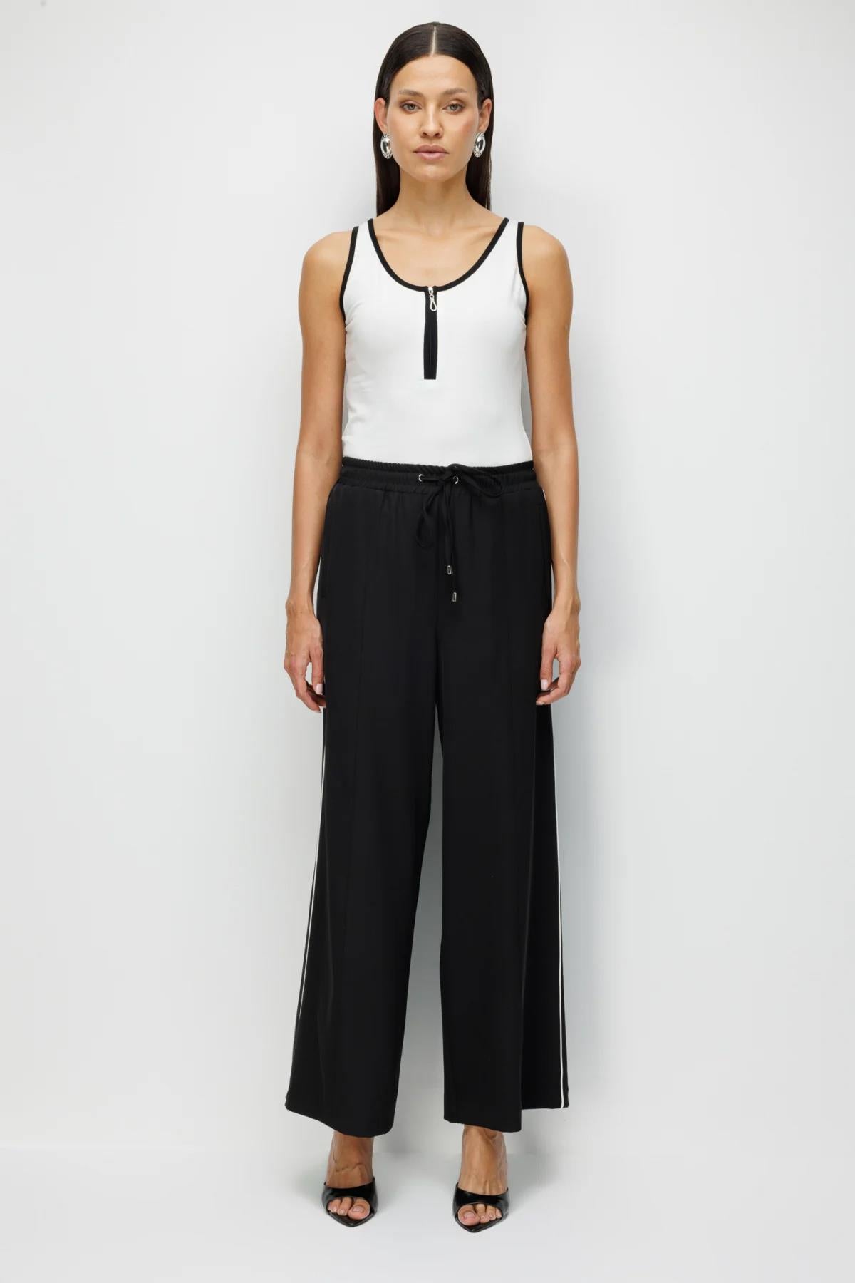 Wide-Leg Trousers with Side Stripe