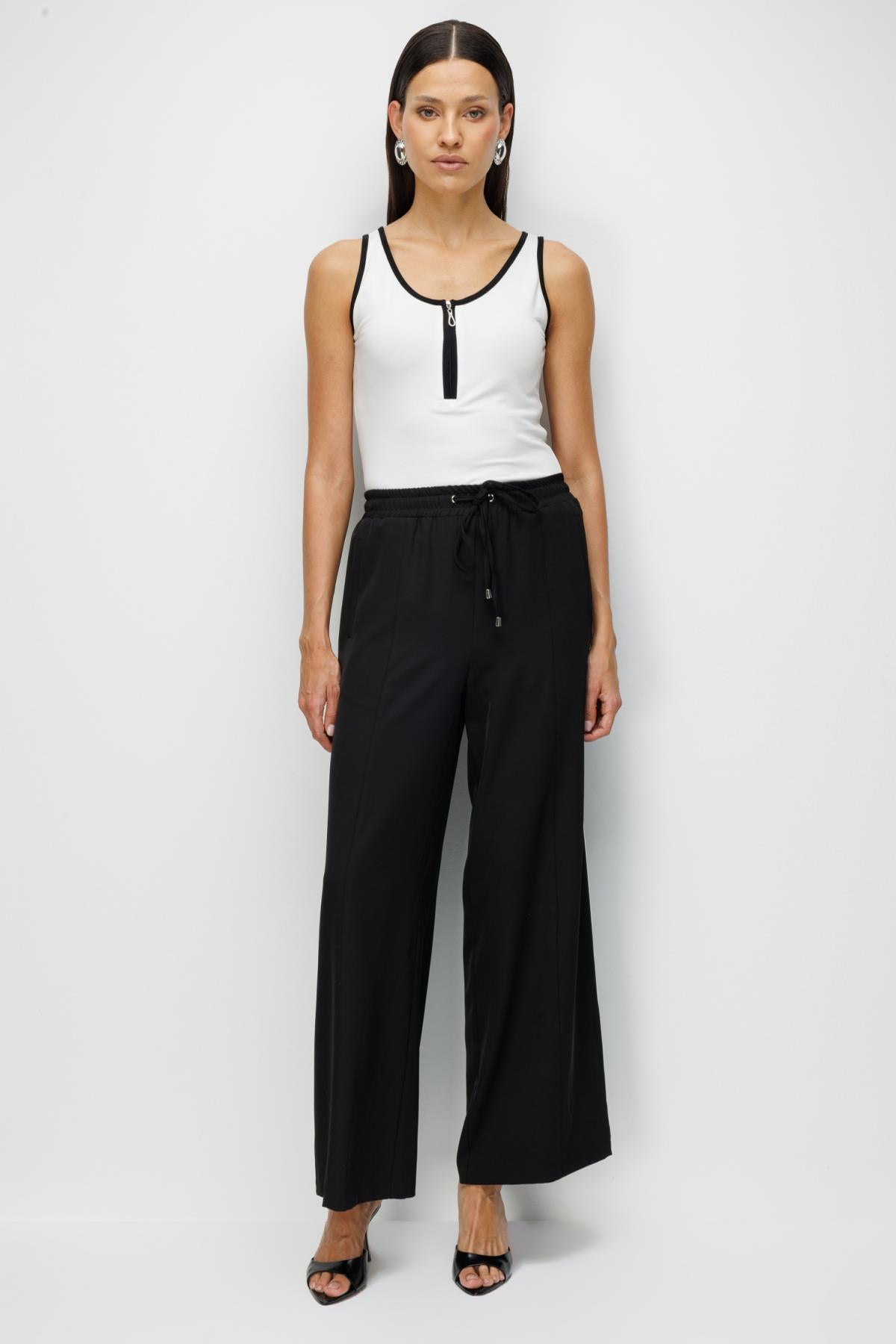 Wide-Leg Trousers with Side Stripe