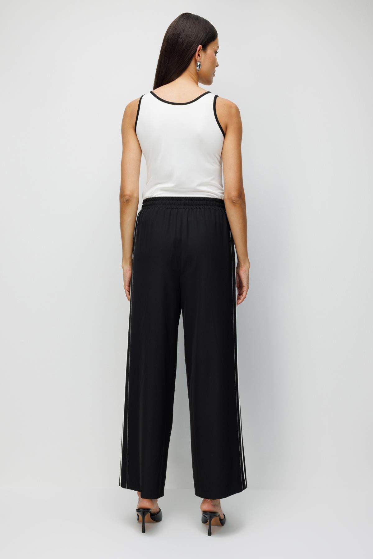 Wide-Leg Trousers with Side Stripe
