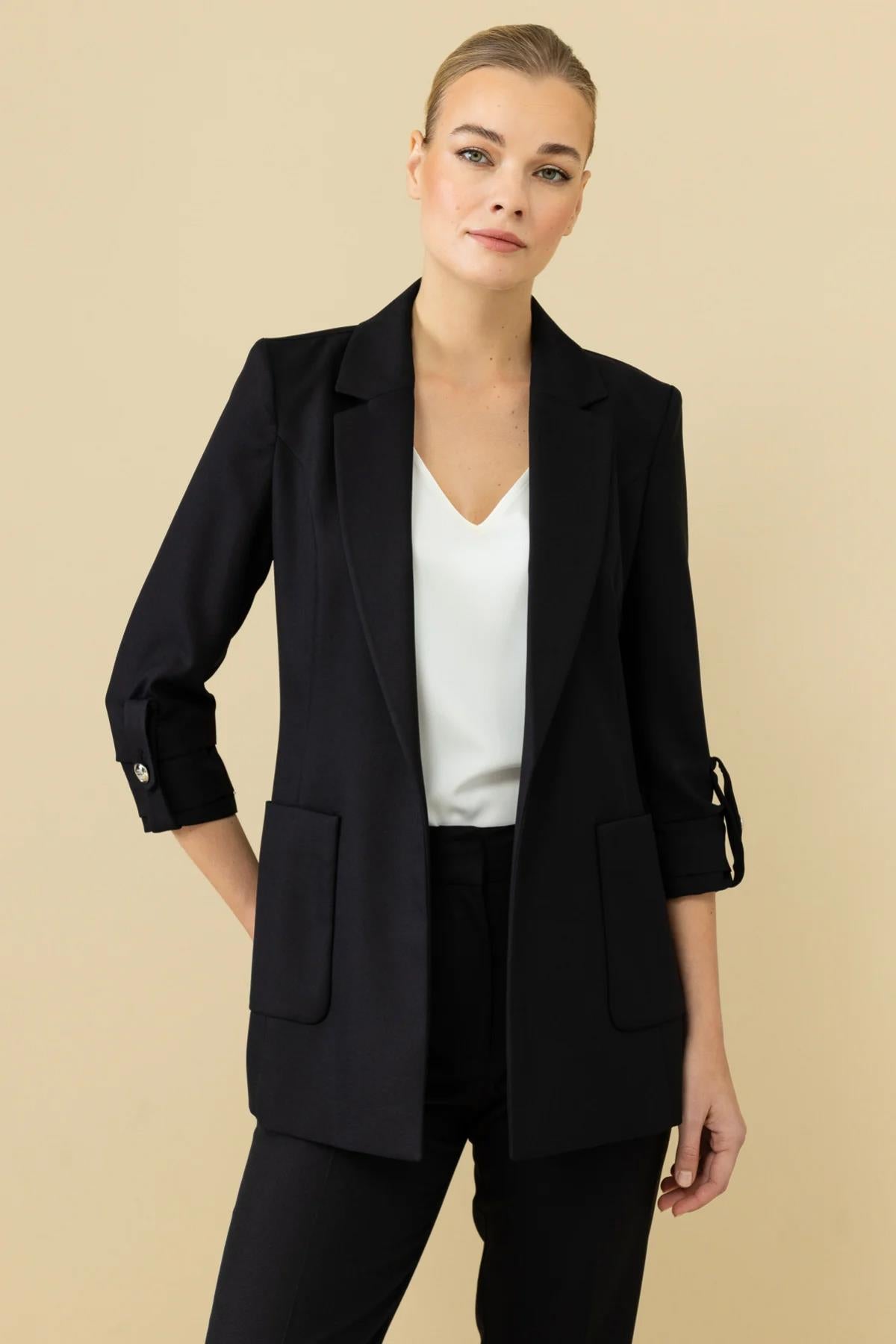 Jacket with Epauletted Sleeves and Pockets