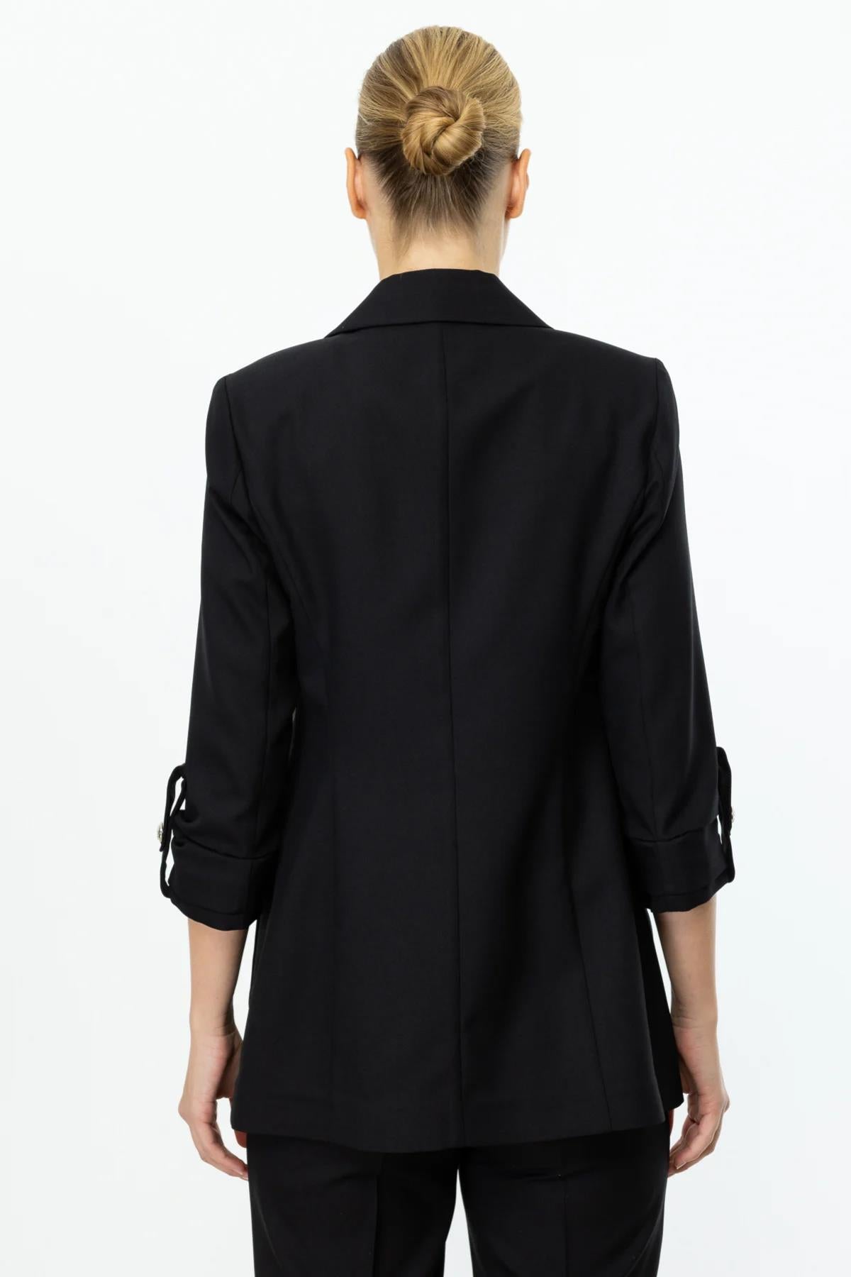 Jacket with Epauletted Sleeves and Pockets