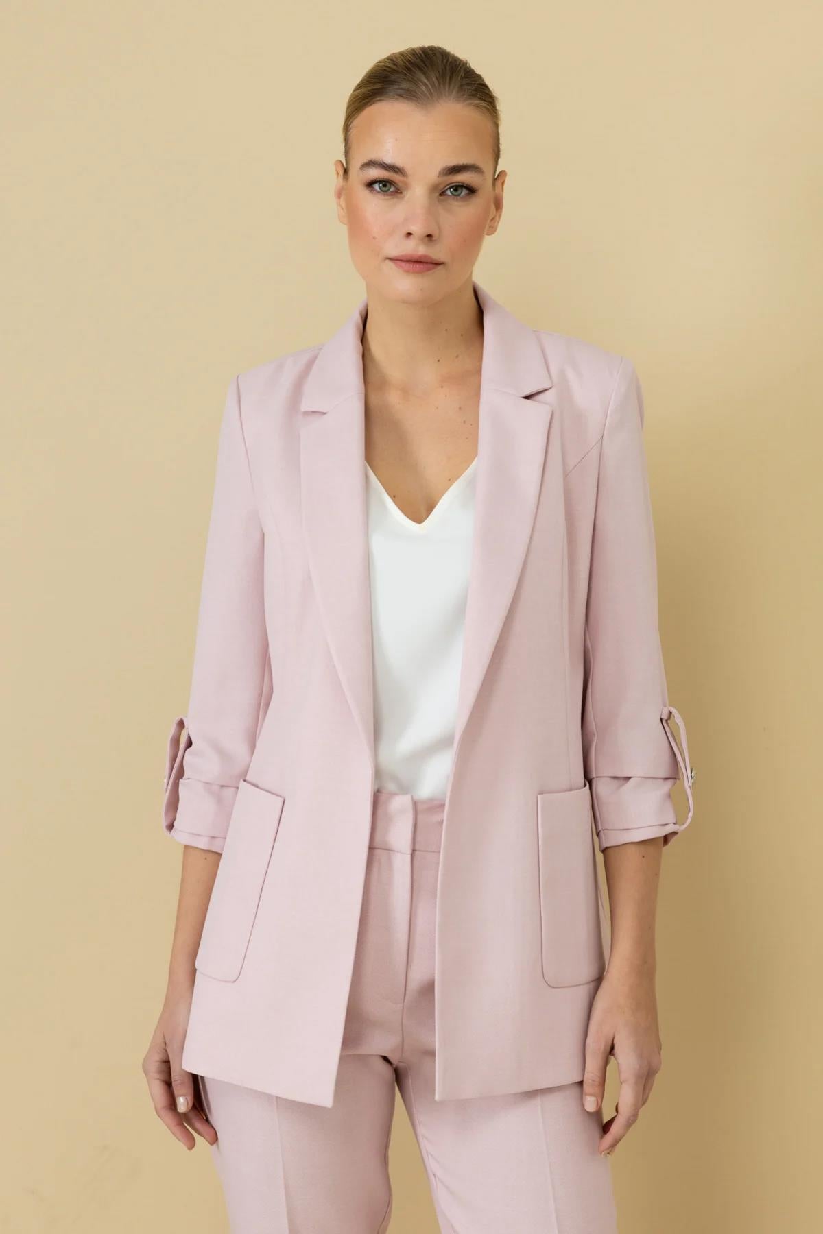 Jacket with Epauletted Sleeves and Pockets