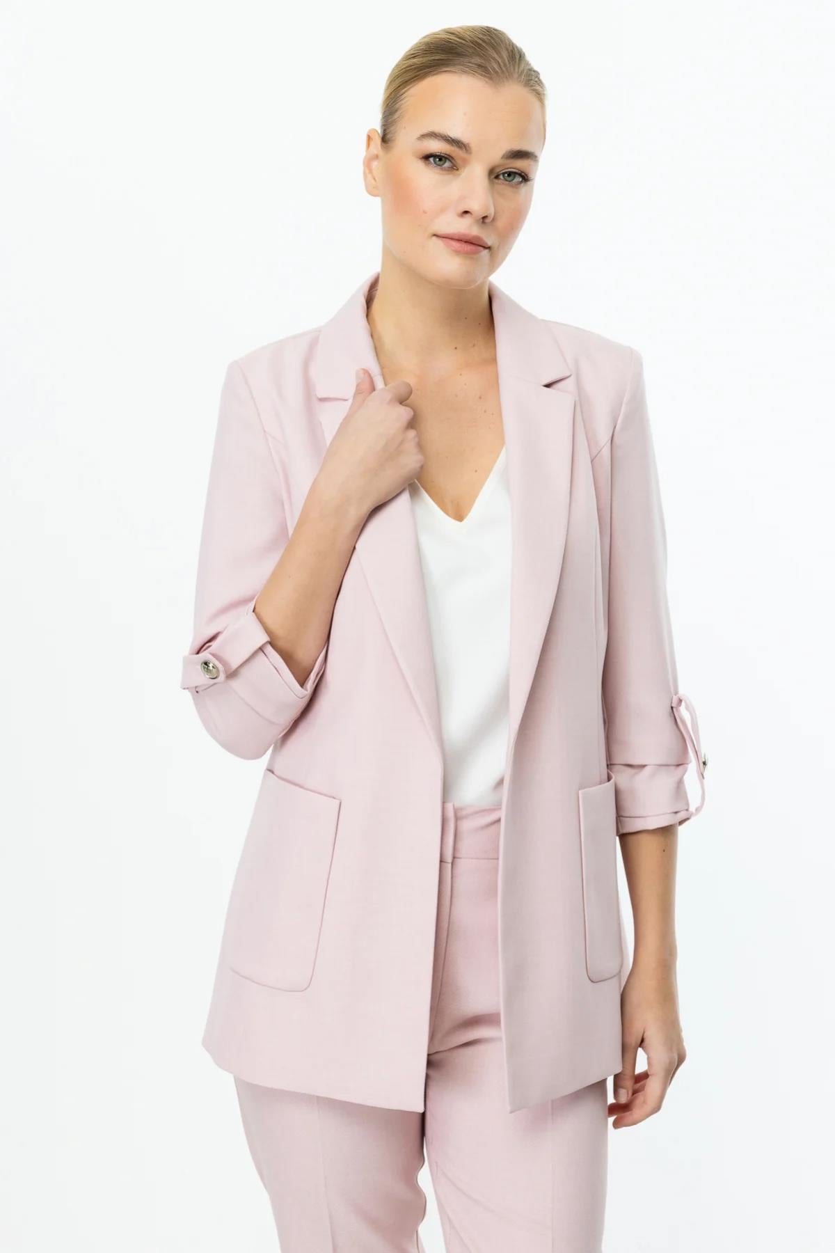 Jacket with Epauletted Sleeves and Pockets