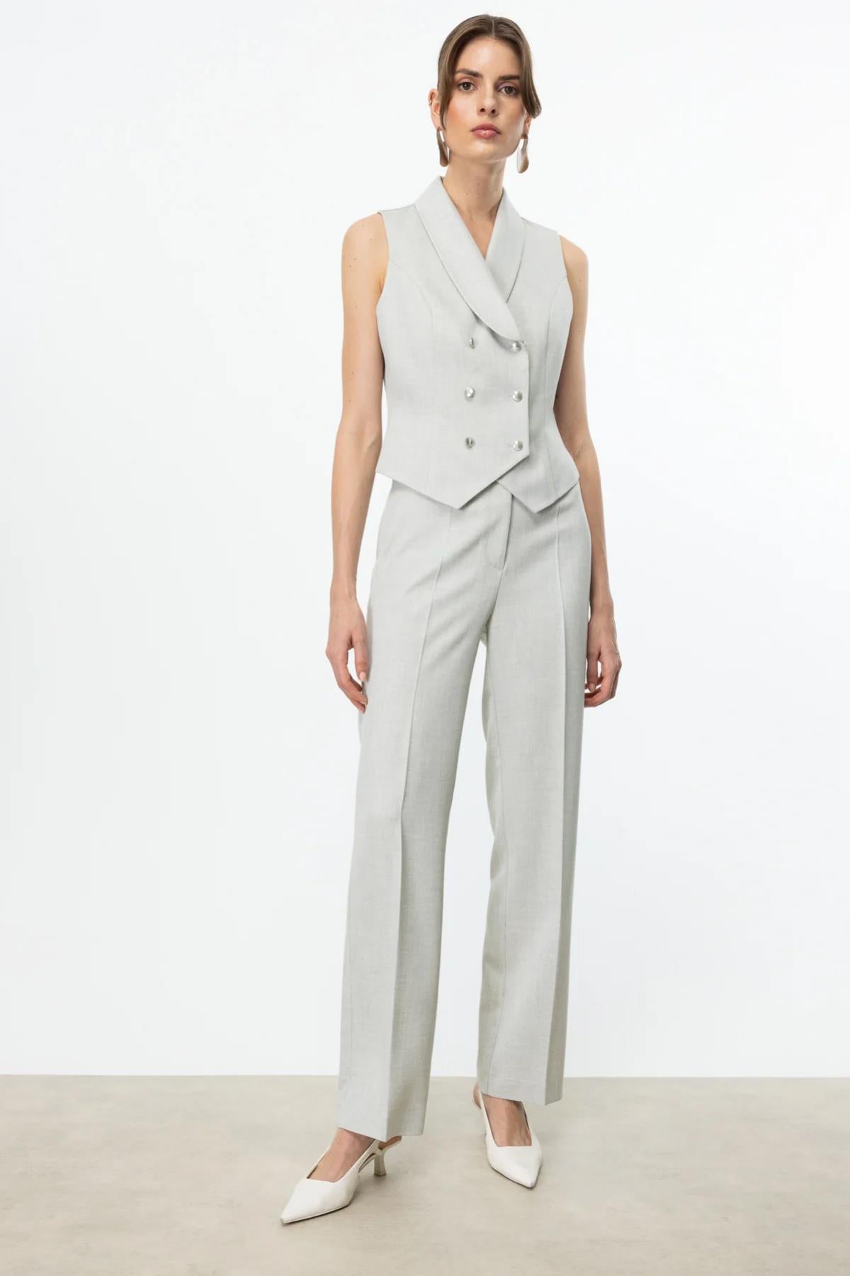 Pipe Leg Glittery Trousers