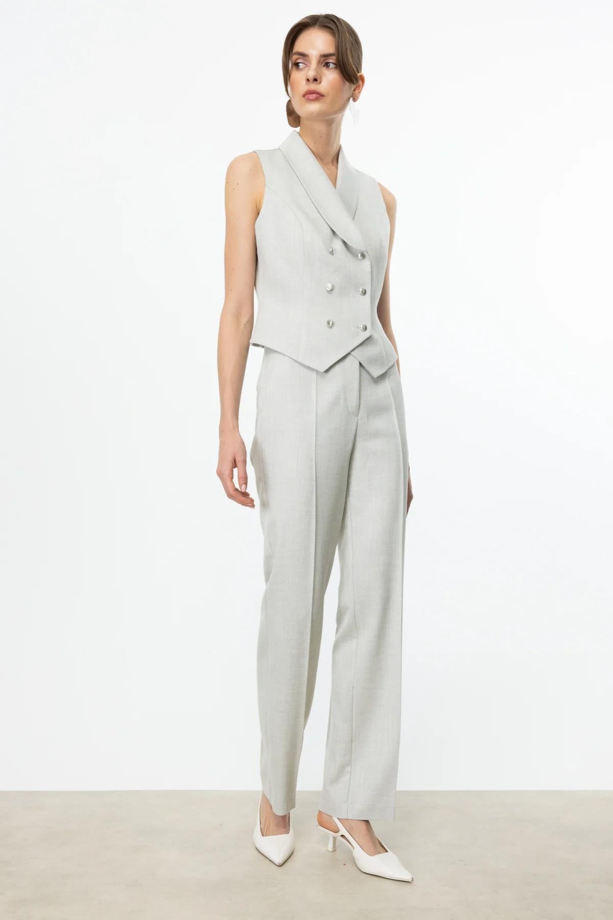 Pipe Leg Glittery Trousers