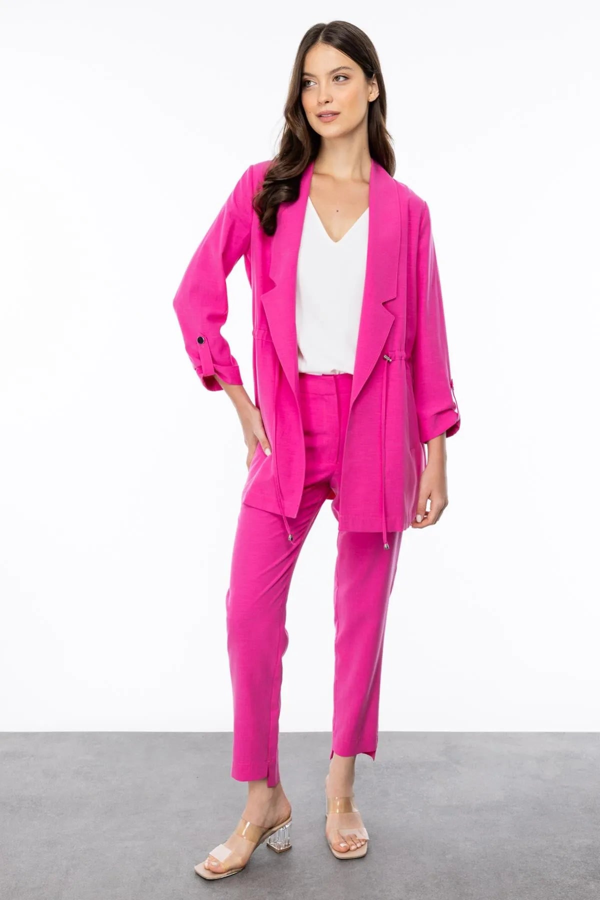 Tensel Önü Bağlamalı Ceket