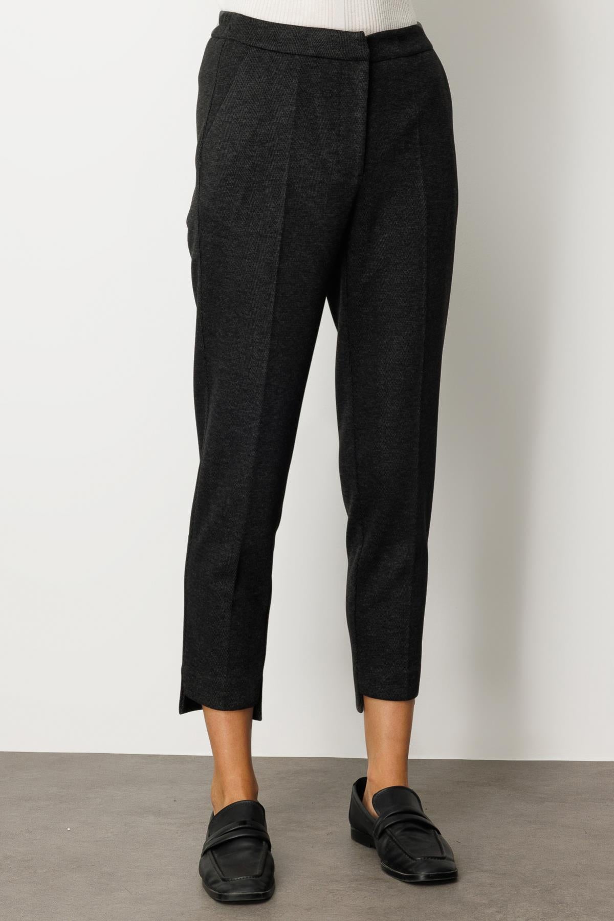 Herringbone Patterned Skinny Leg Trousers