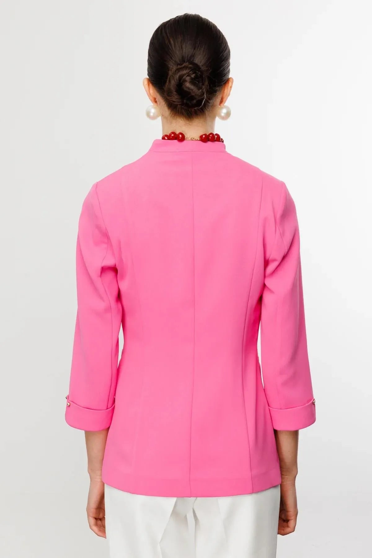 Çizgi Cep Duble Kol Ceket