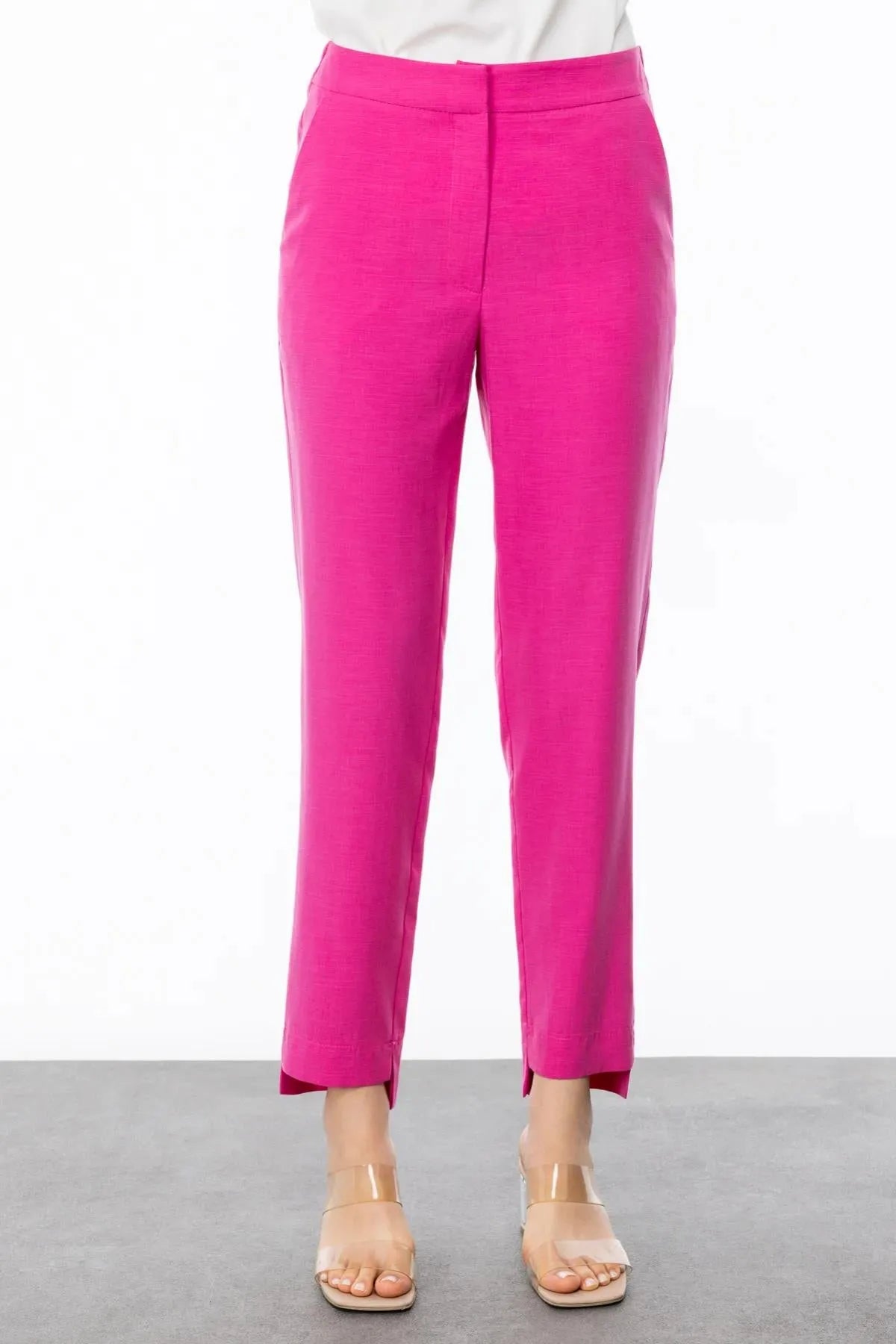 Elastic Waist Skinny Leg Trousers