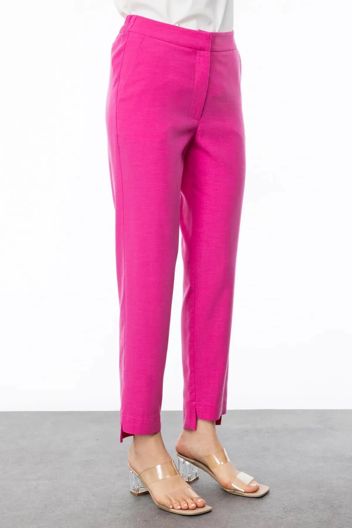Elastic Waist Skinny Leg Trousers
