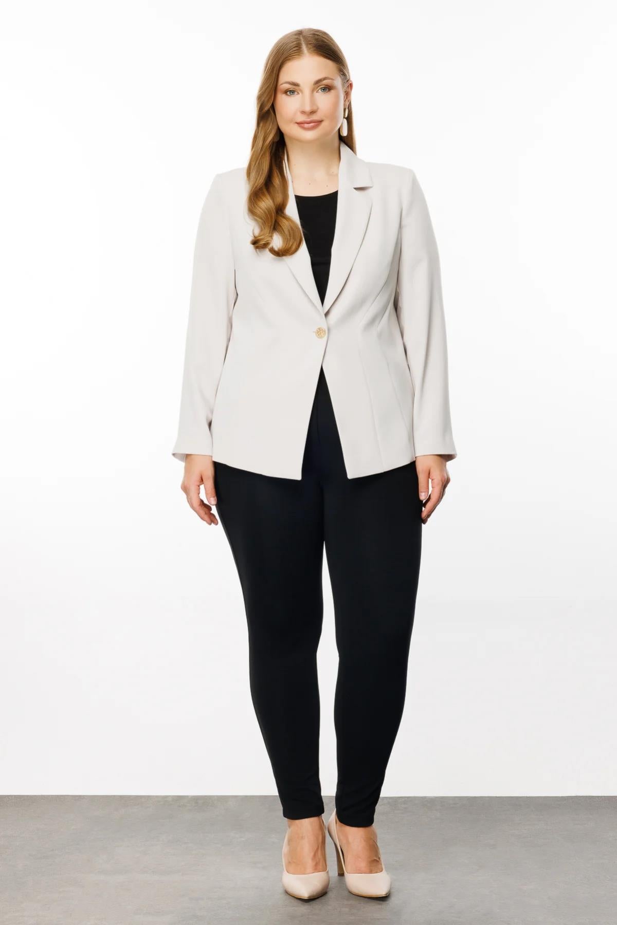 Tek Düğme Blazer Büyük Beden Ceket