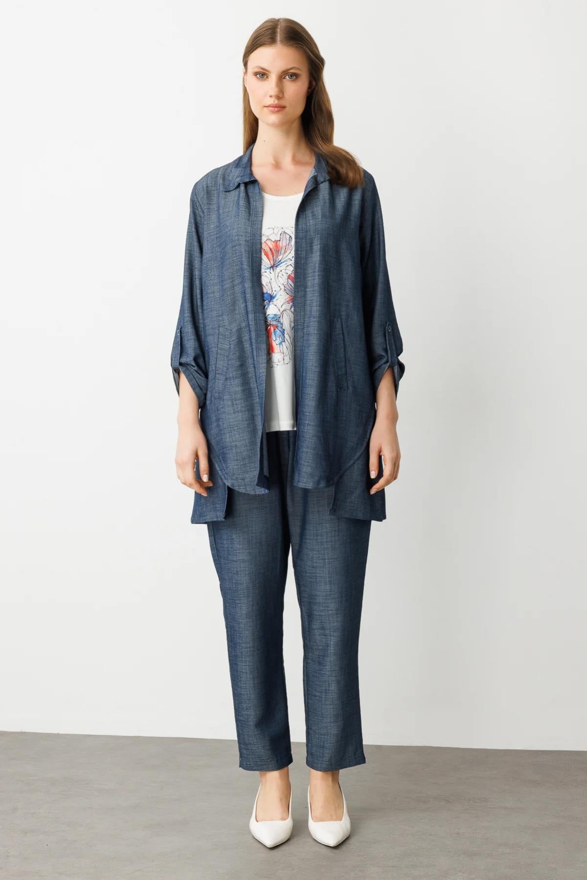 Elastic Waist Tube Leg Plus Size Jeans