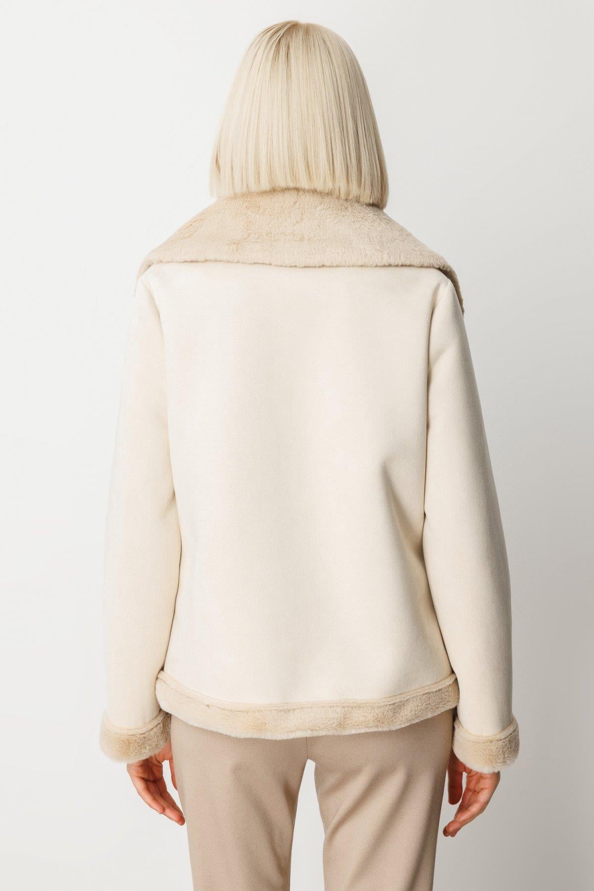 Plush Inside Chamois Leather Coat