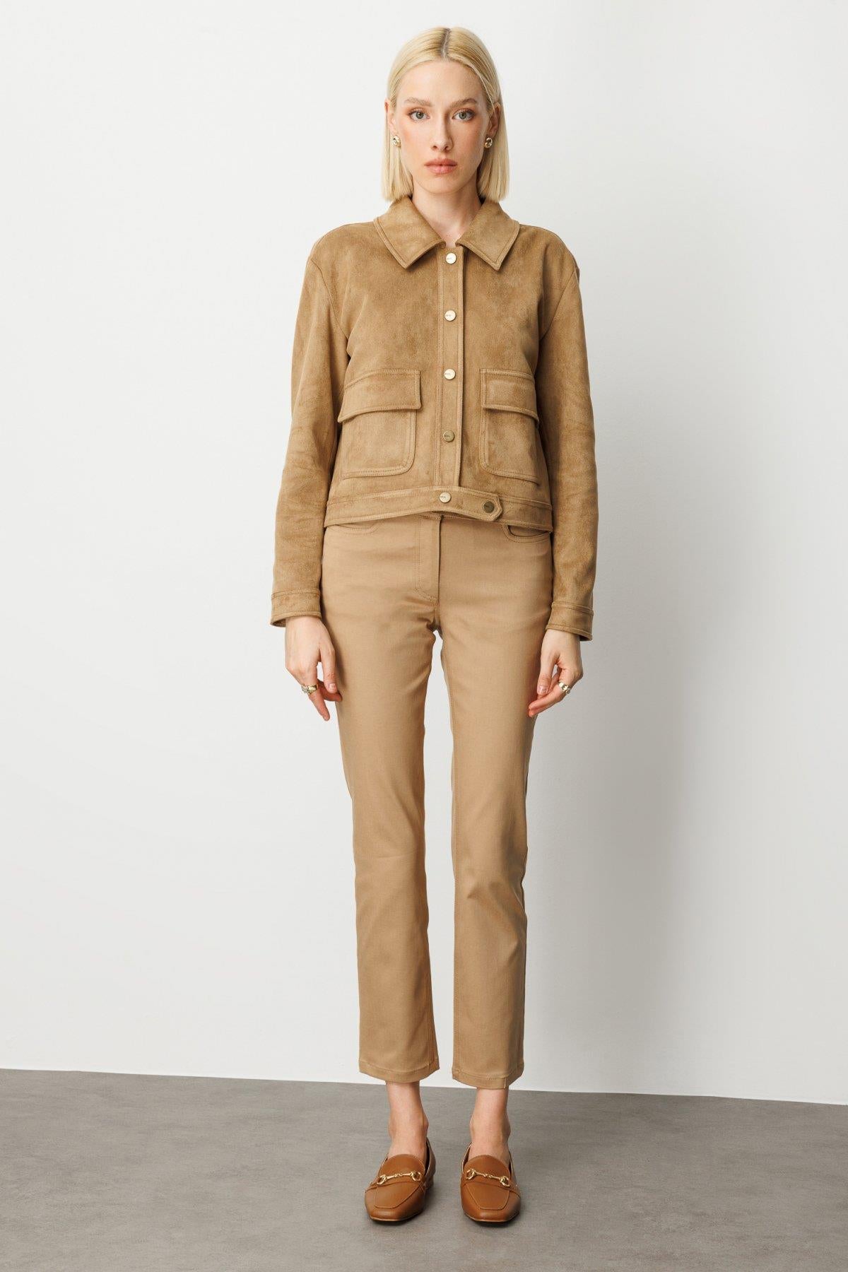 Kapak Cepli Güderi Mont