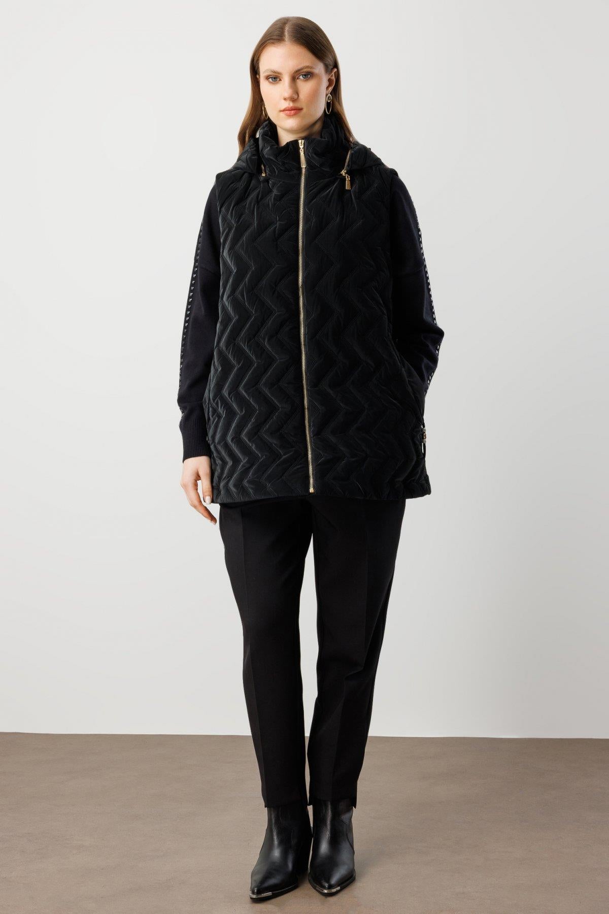 Kapüşonlu Büyük Beden Şişme Büyük Beden Yelek