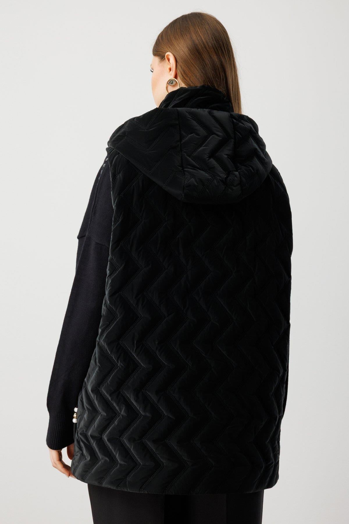 Kapüşonlu Büyük Beden Şişme Büyük Beden Yelek