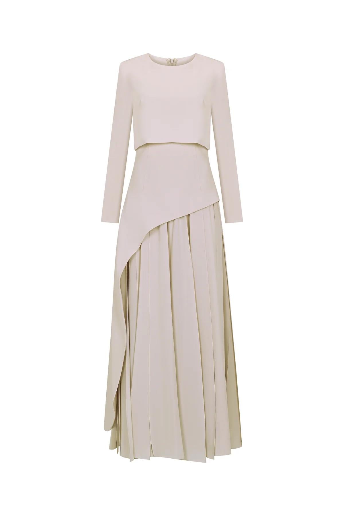 Etek Asimetrik Görünümlü Abiye Elbise